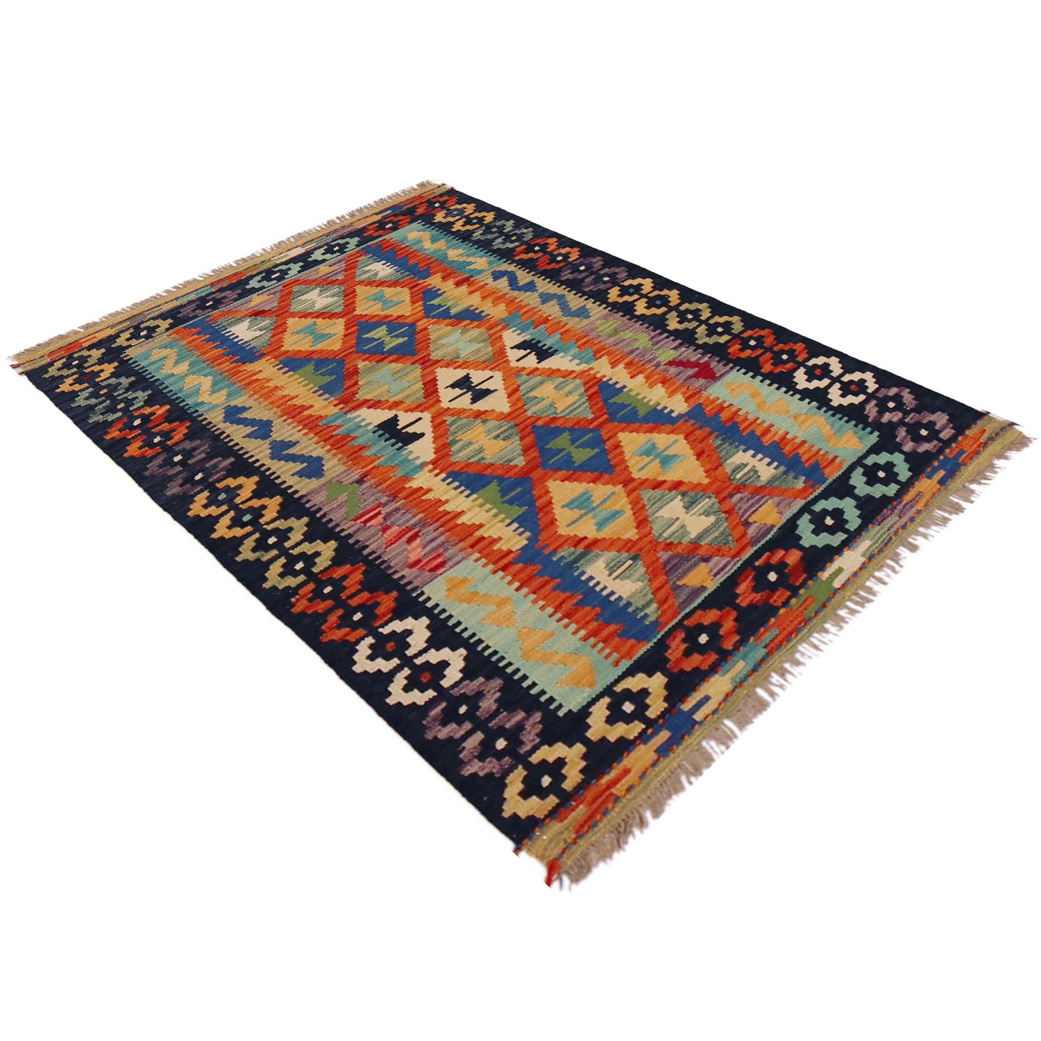 Handmade Vegetable Kilim 2' 9" x 4' 0" (ft) - No. P36227