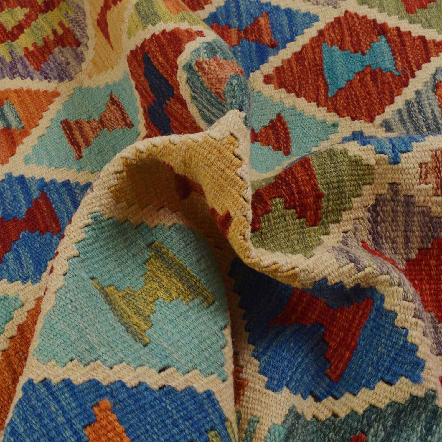 Handmade Vegetable Kelim 2' 9" x 3' 11" (ft) - No. P36230