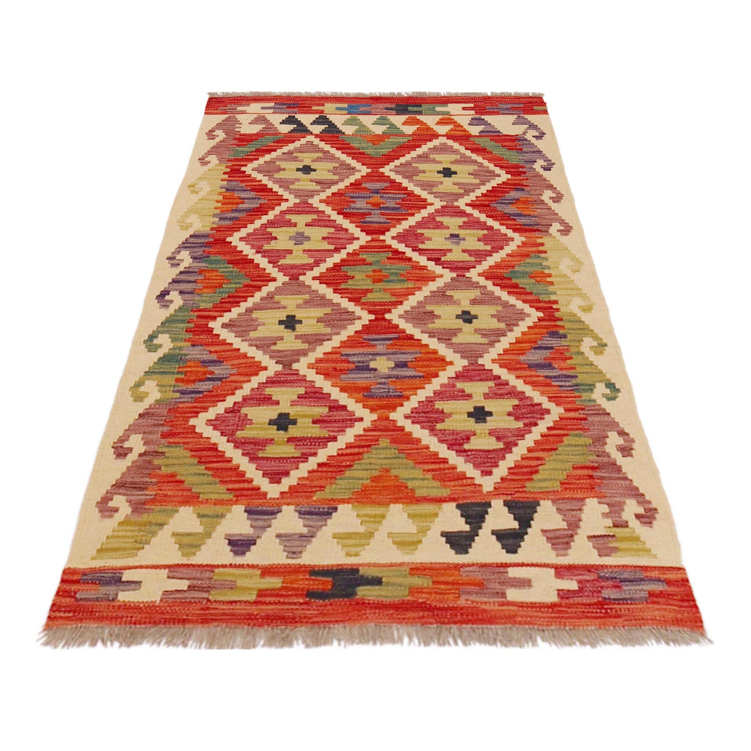 Handmade Vegetable Kilim 2' 6" x 4' 2" (ft) - No. P36231