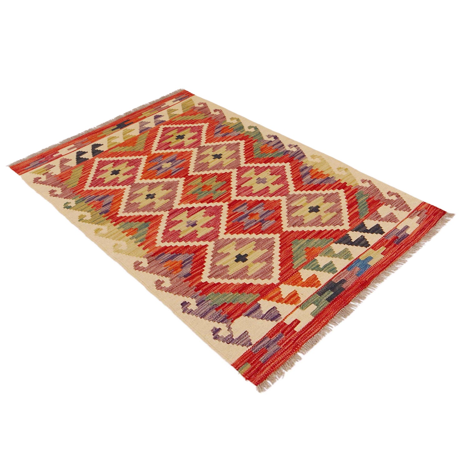 Handmade Vegetable Kilim 2' 6" x 4' 2" (ft) - No. P36231
