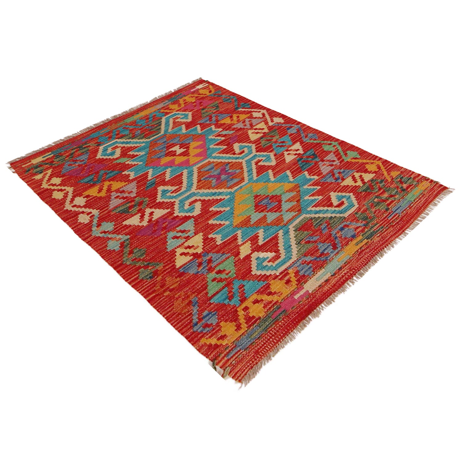 Handmade Vegetable Kelim 2' 10" x 4' 2" (ft) - No. P36232