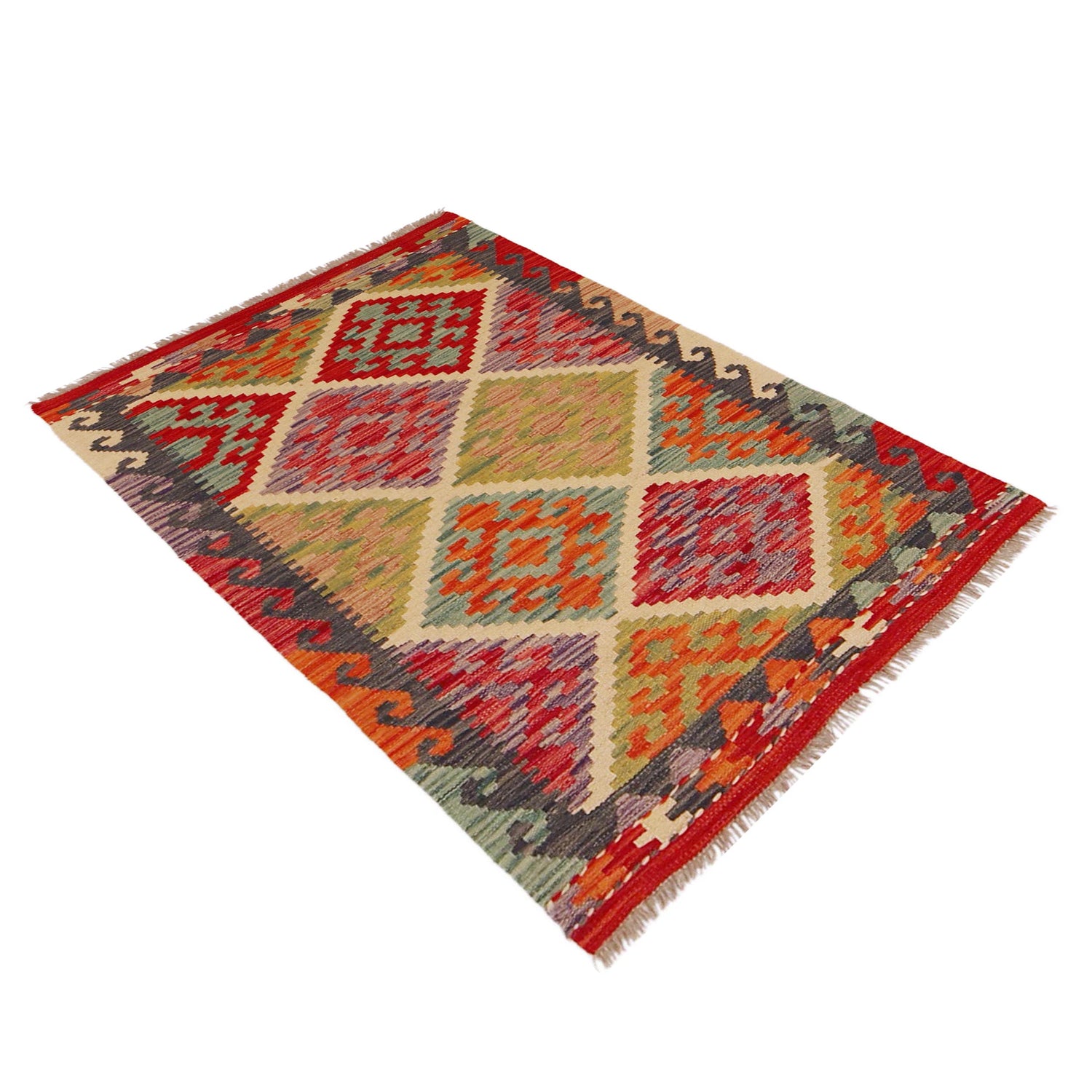 Handmade Vegetable Kilim 2' 7" x 4' 1" (ft) - No. P36235