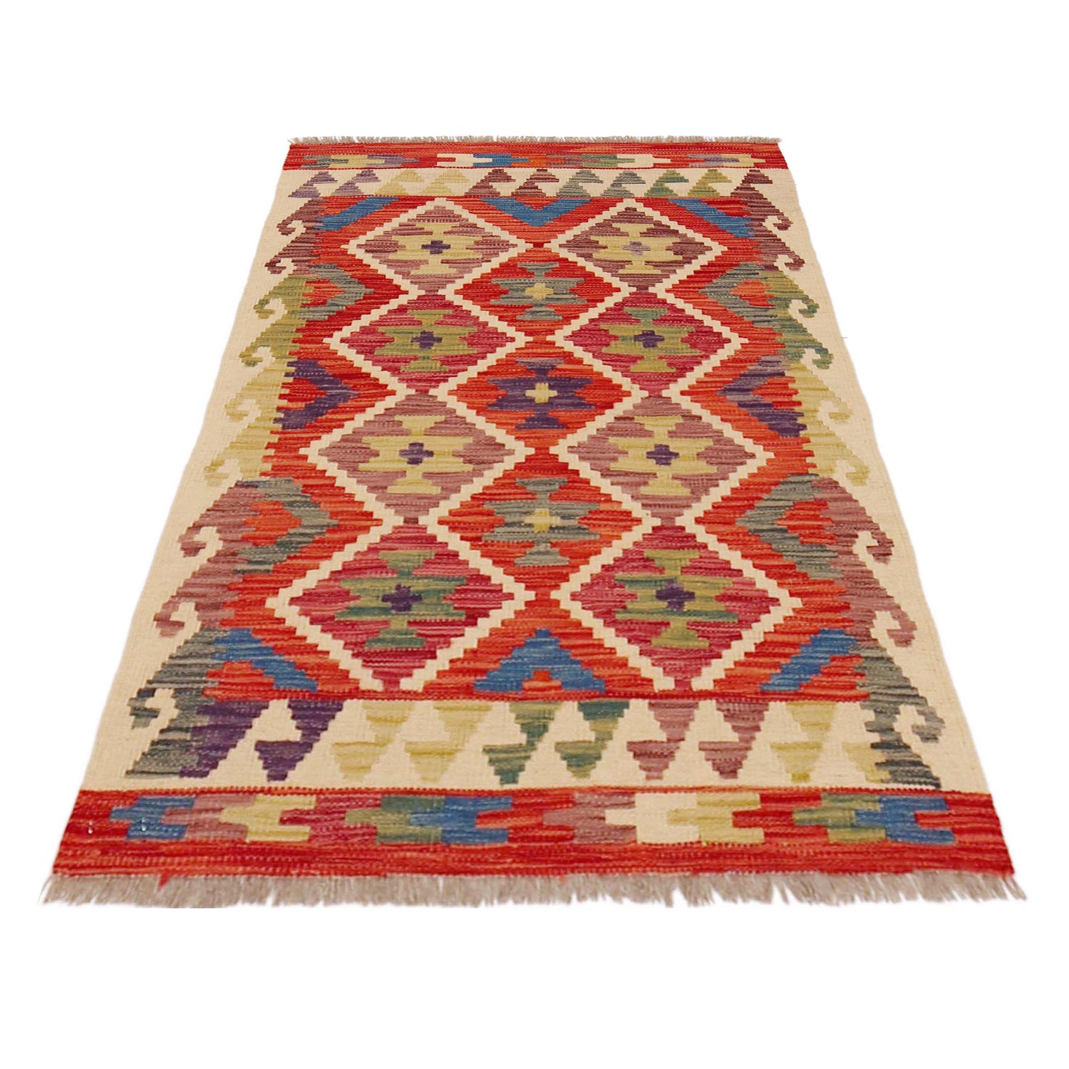 Handmade Vegetable Kelim 2' 6" x 4' 1" (ft) - No. P36236