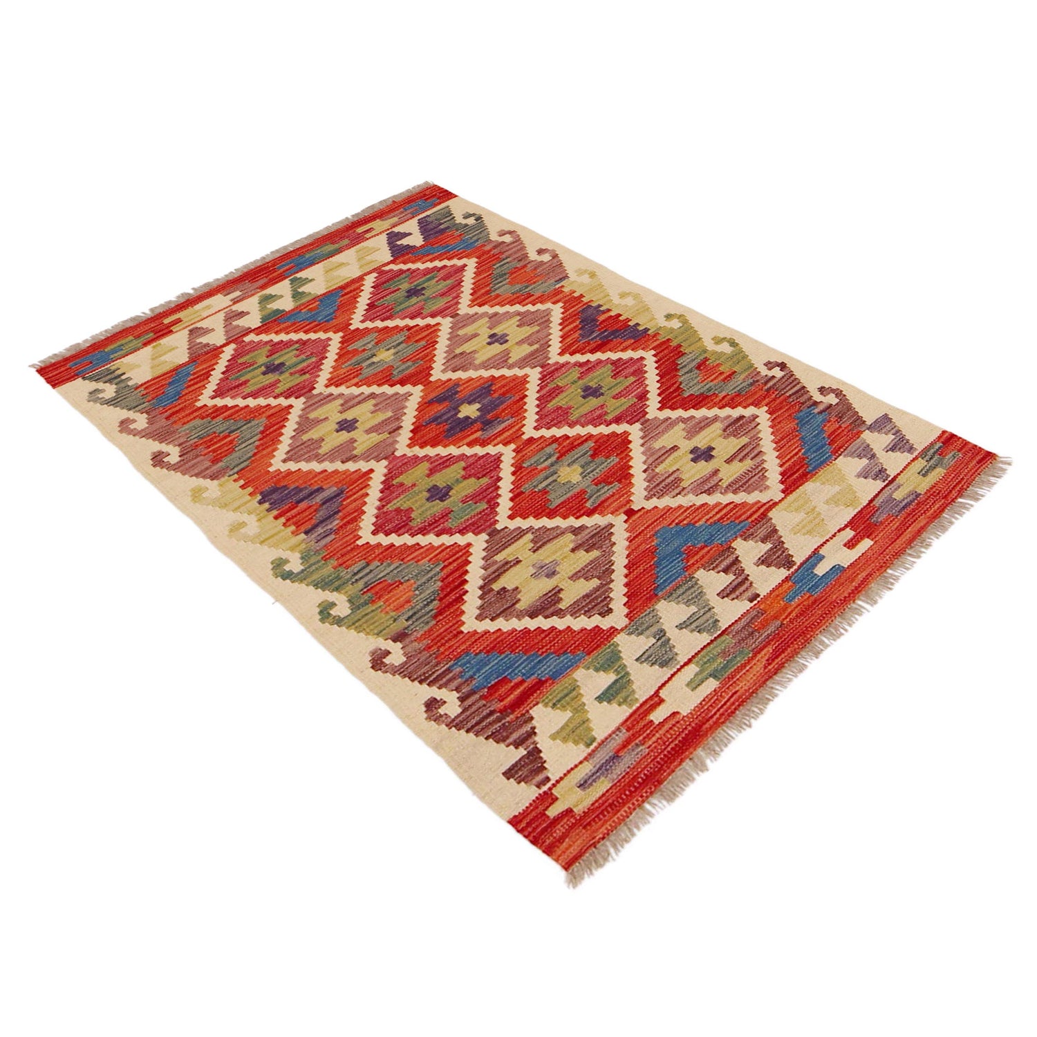 Handmade Vegetable Kelim 2' 6" x 4' 1" (ft) - No. P36236