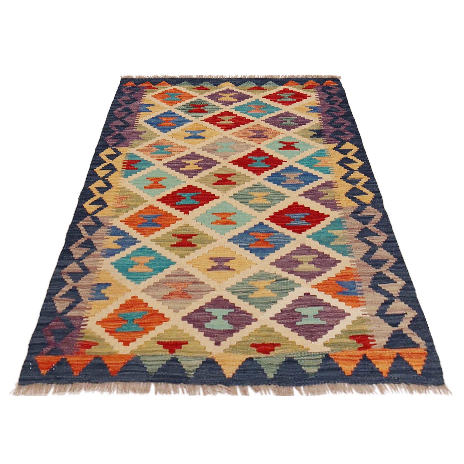Handmade Vegetable Kilim 2' 8" x 3' 11" (ft) - No. P36239