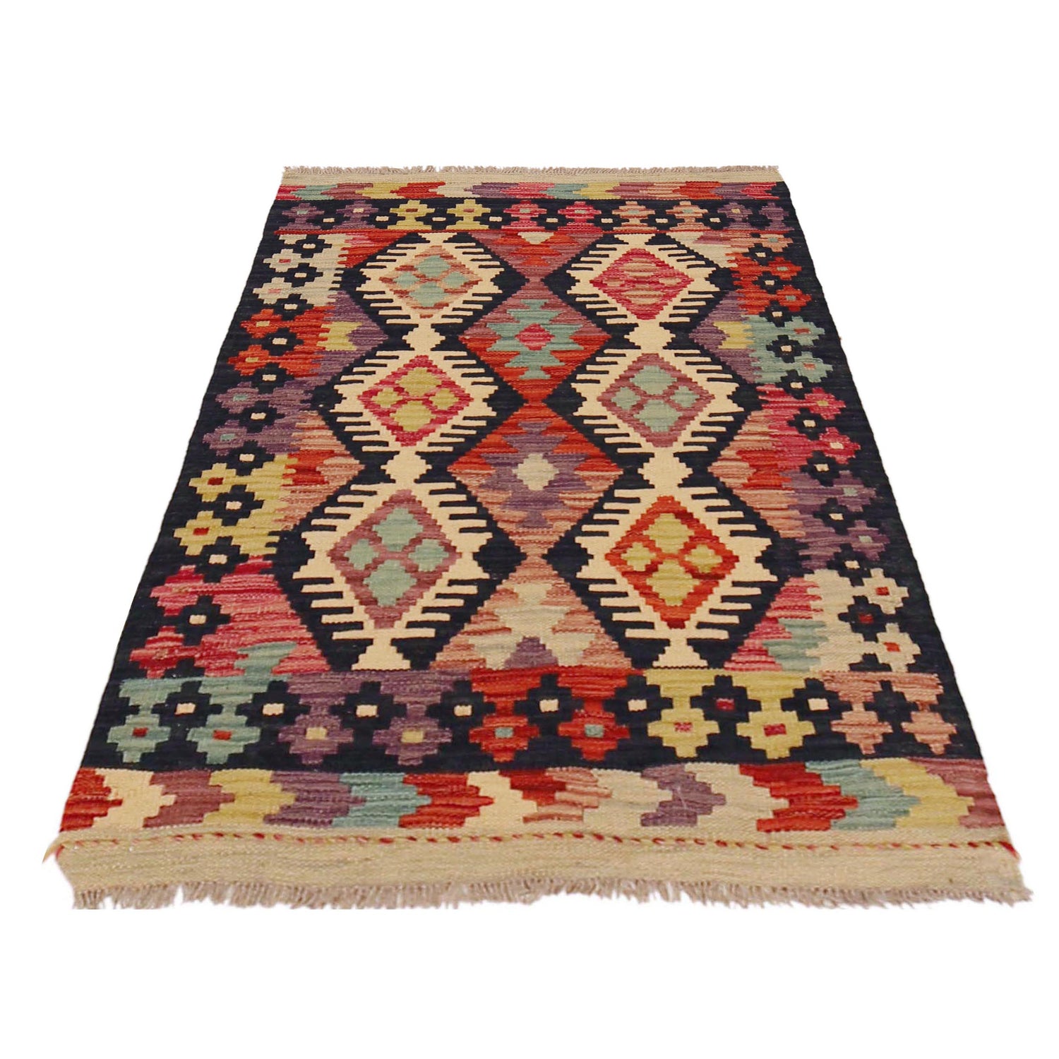 Handmade Vegetable Kelim 2' 6" x 3' 10" (ft) - No. P36240