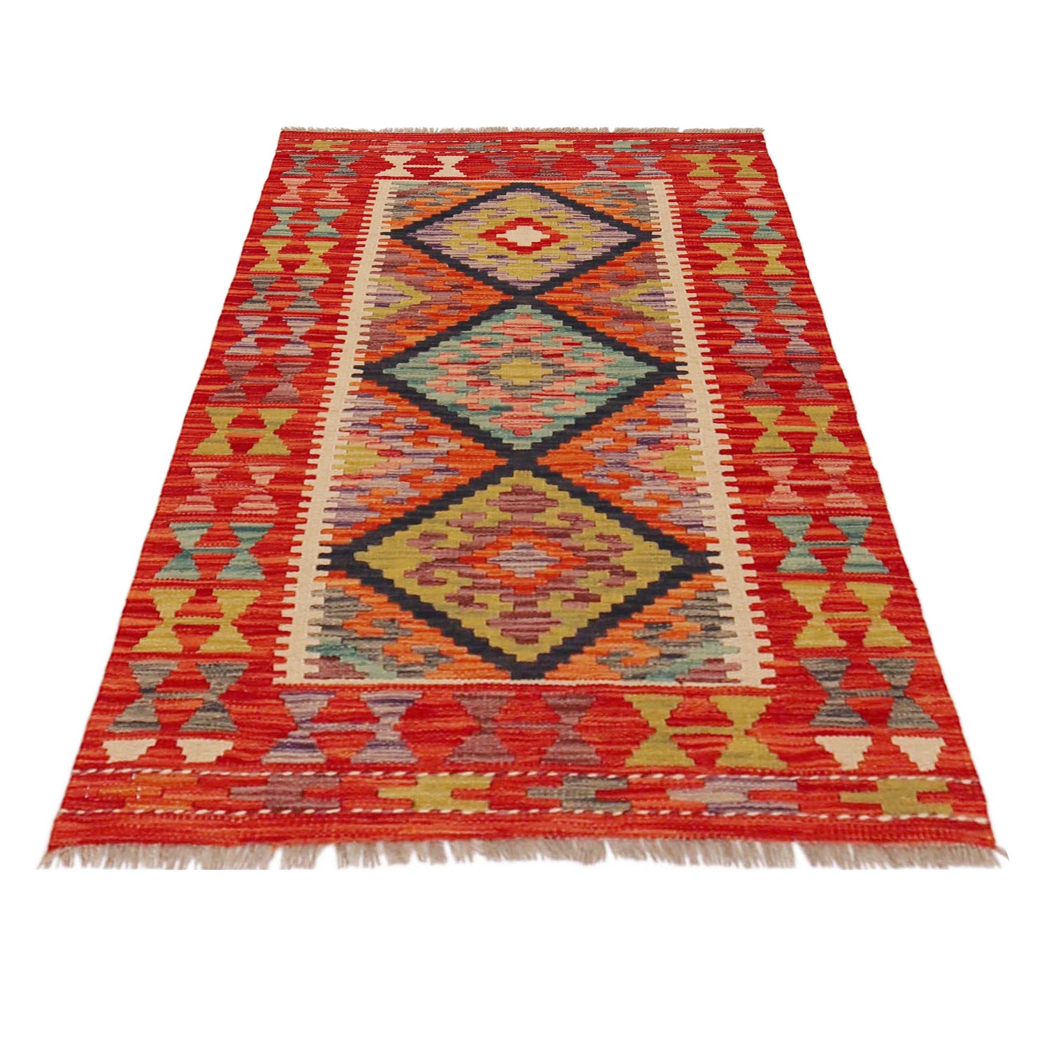 Handmade Vegetable Kelim 2' 6" x 4' 2" (ft) - No. P36242