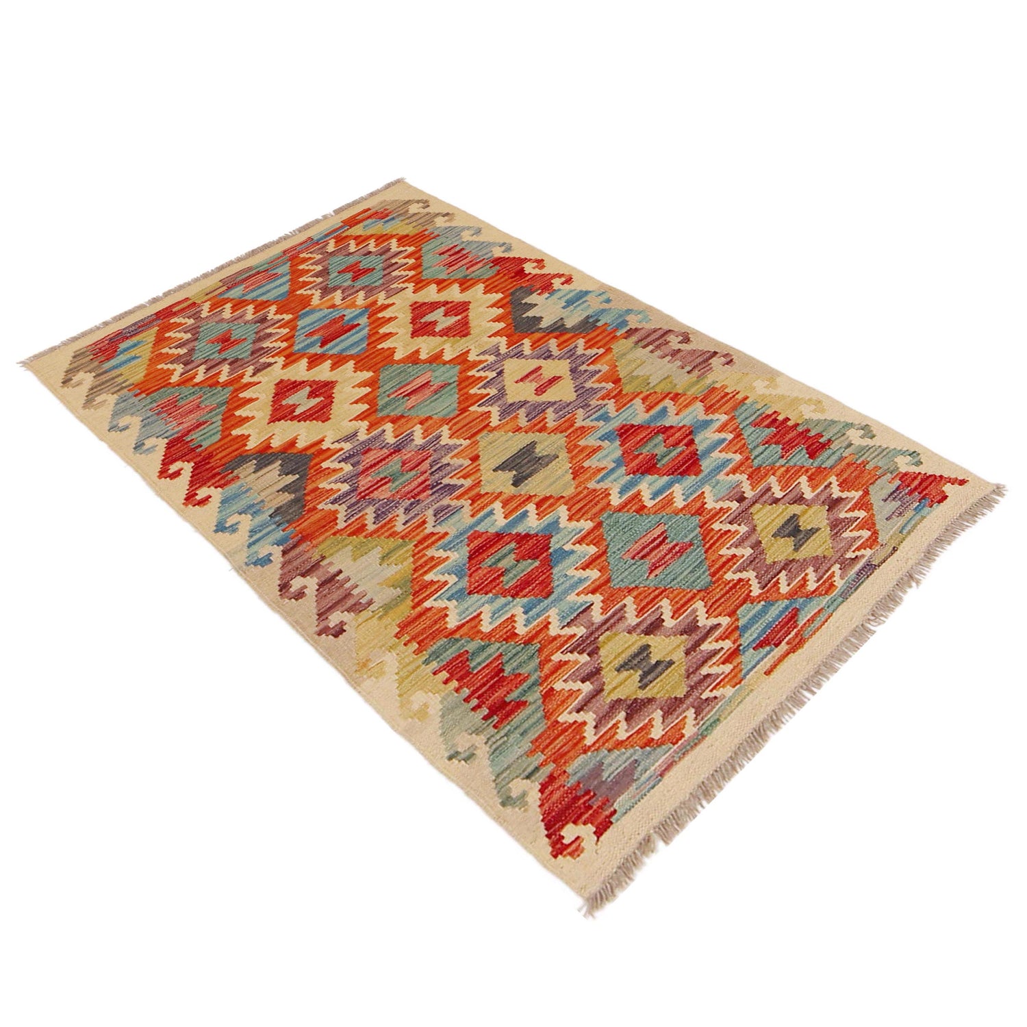 Handmade Vegetable Kilim 2' 6" x 4' 3" (ft) - No. P36243