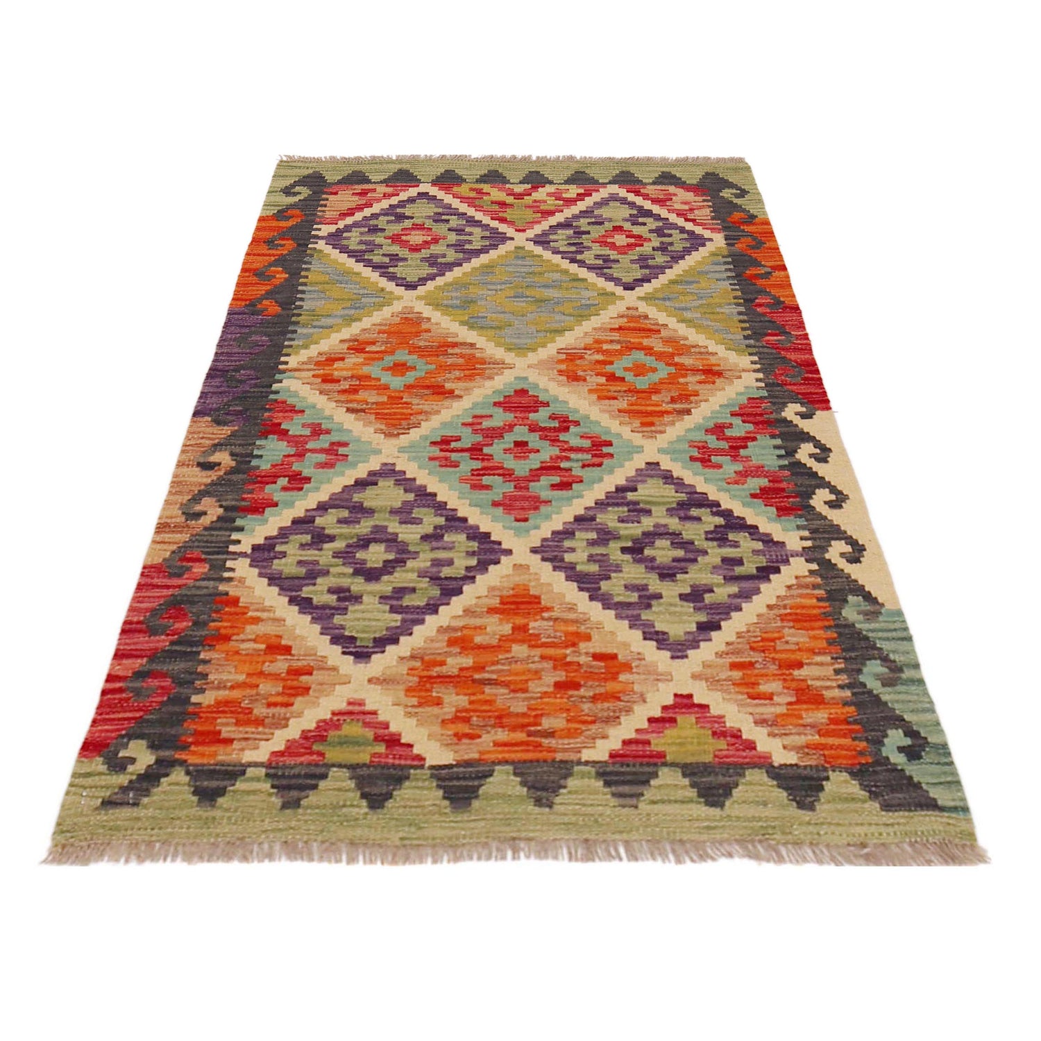 Handmade Vegetable Kelim 2' 7" x 4' 0" (ft) - No. P36244