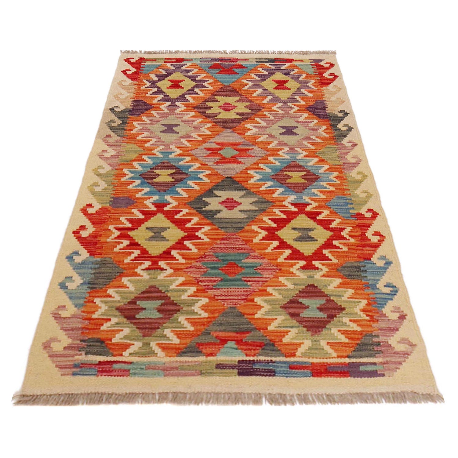Handmade Vegetable Kilim 2' 6" x 4' 2" (ft) - No. P36245