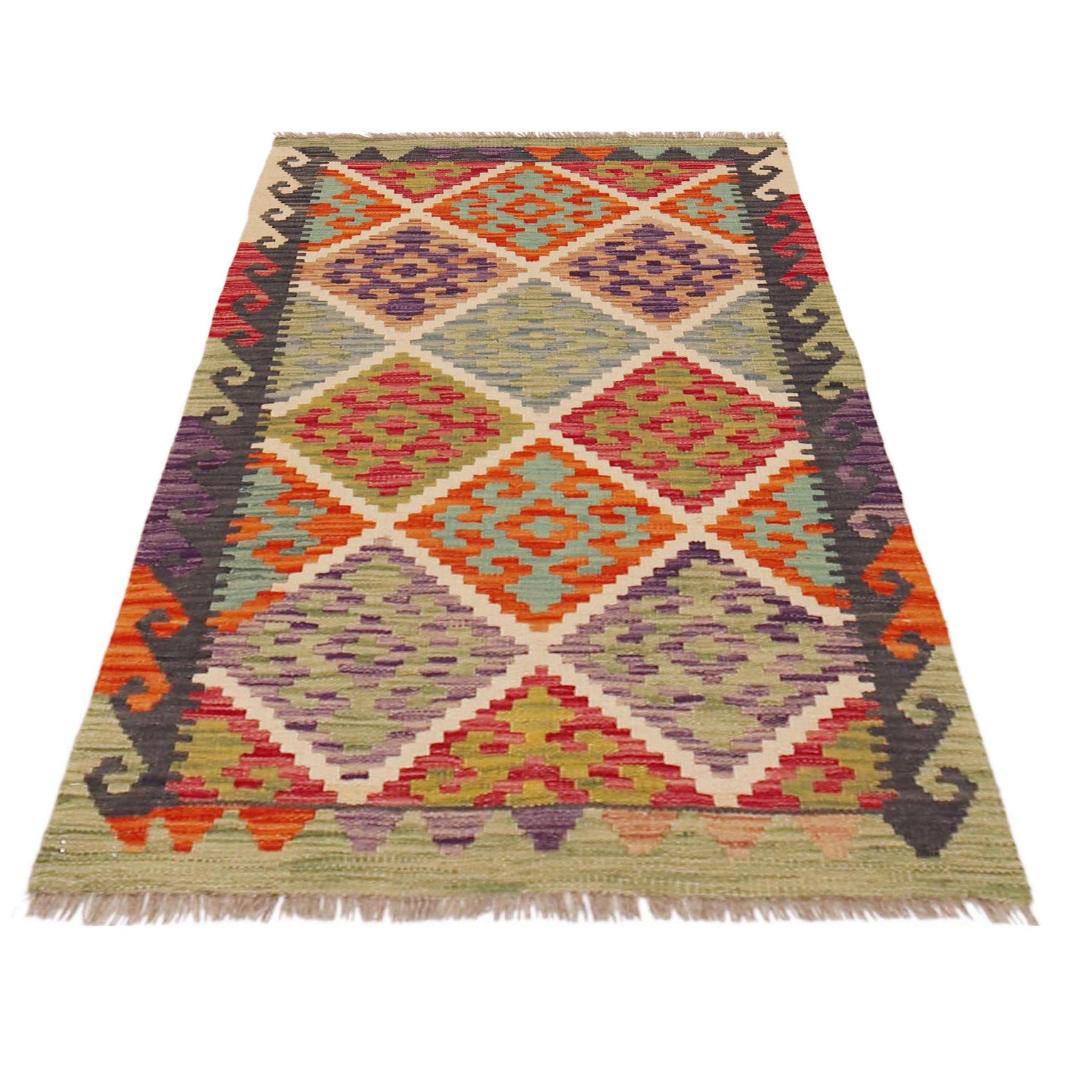Handmade Vegetable Kilim 2' 6" x 4' 2" (ft) - No. P36247