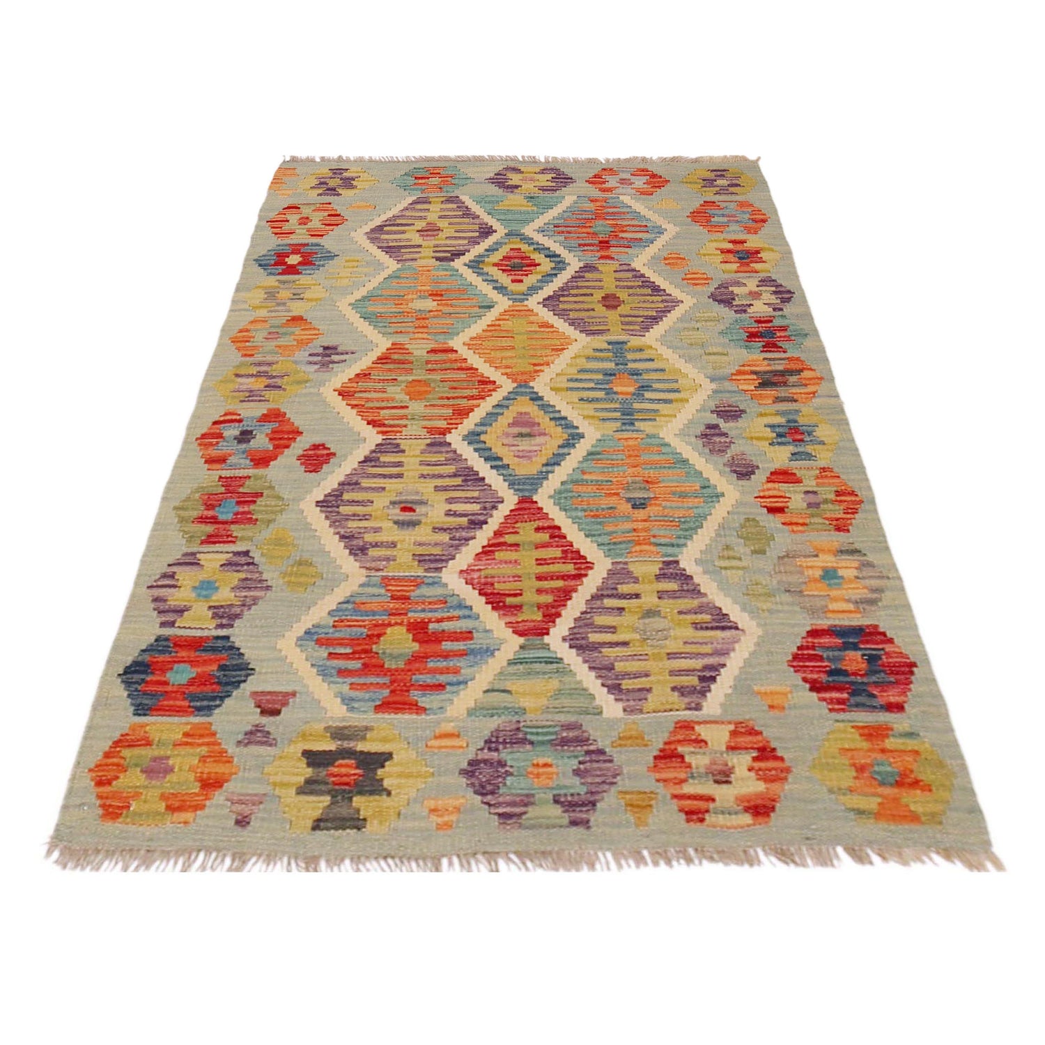 Handmade Vegetable Kelim 2' 8" x 4' 3" (ft) - No. P36248