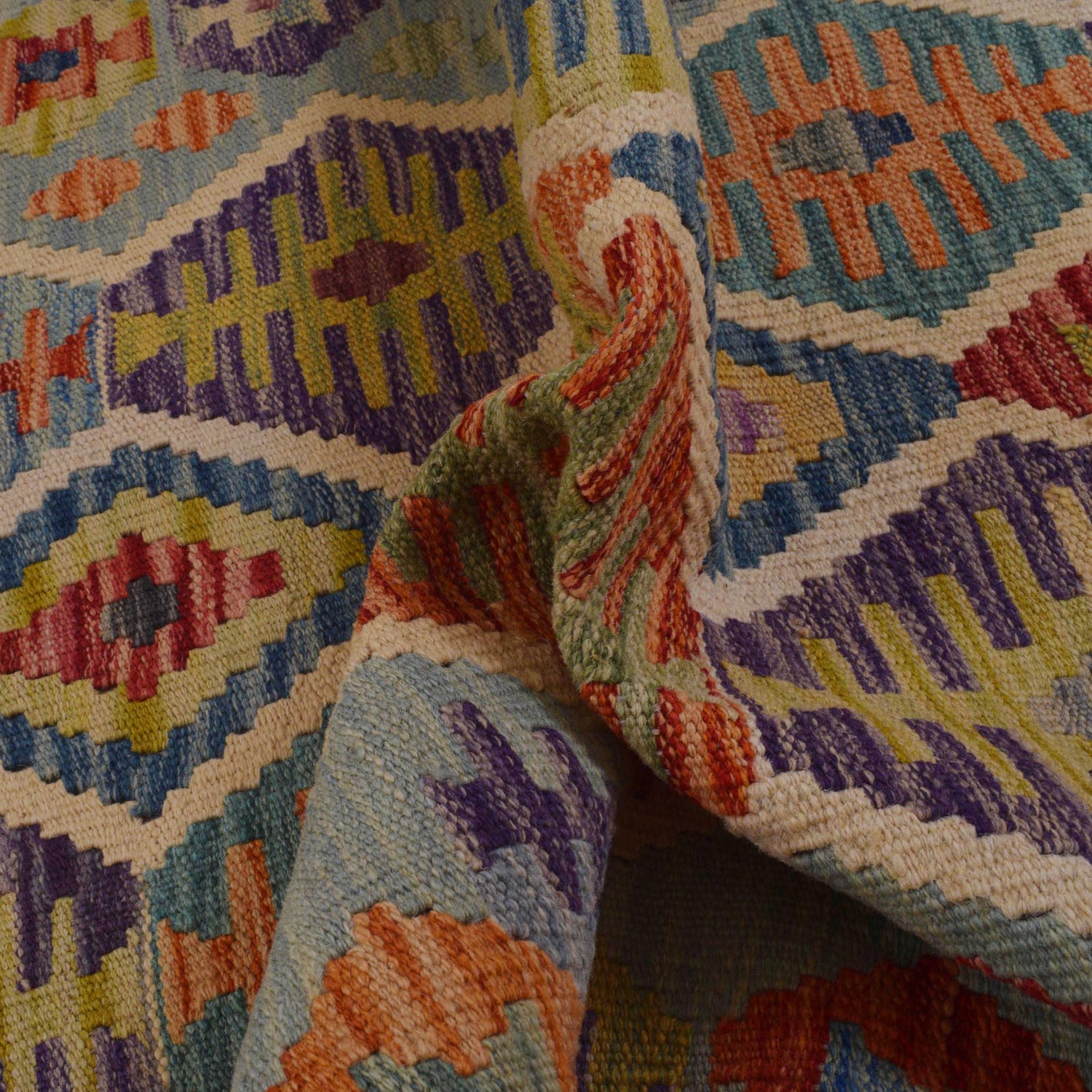 Handmade Vegetable Kelim 2' 8" x 4' 3" (ft) - No. P36248