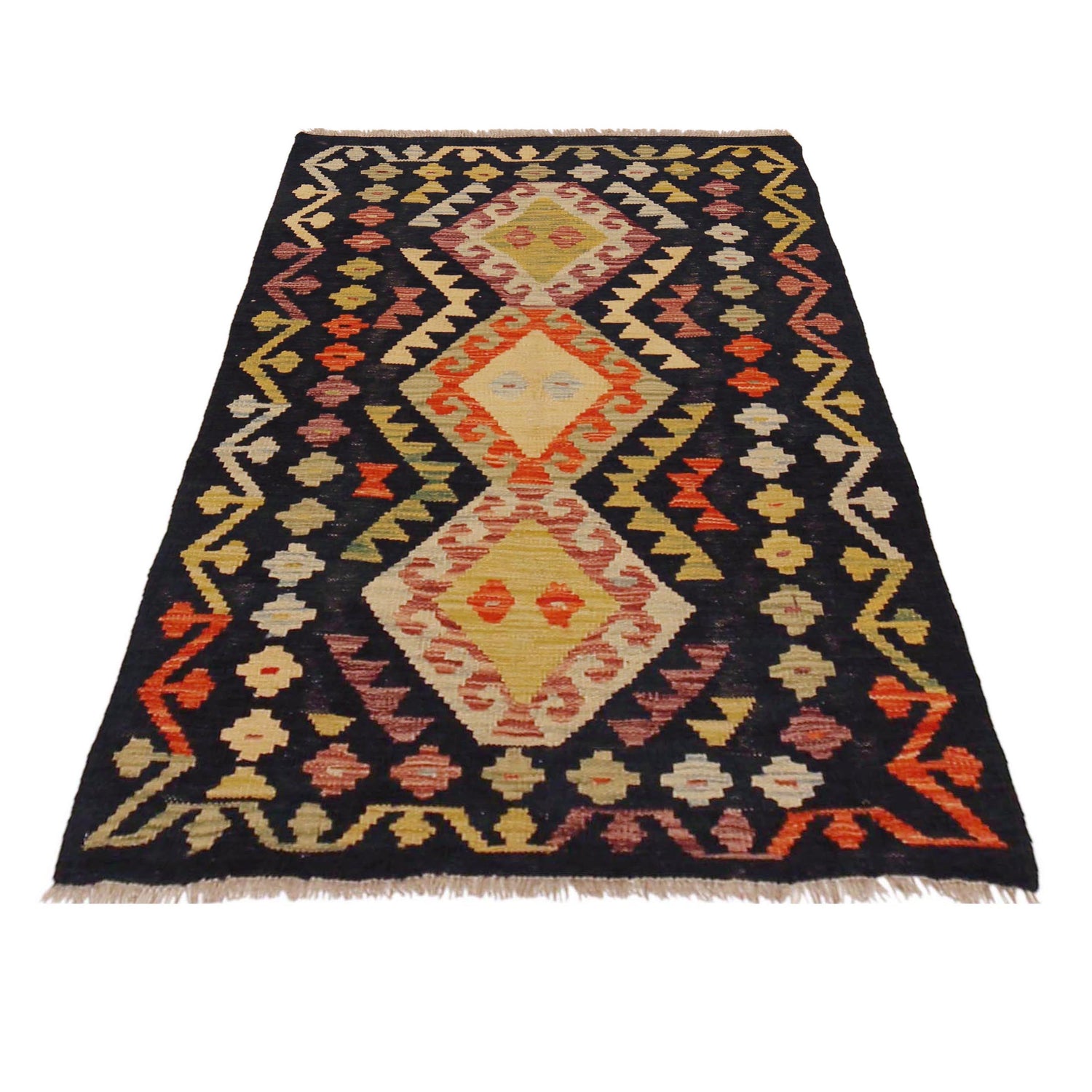 Handmade Vegetable Kelim 2' 9" x 4' 4" (ft) - No. P36250