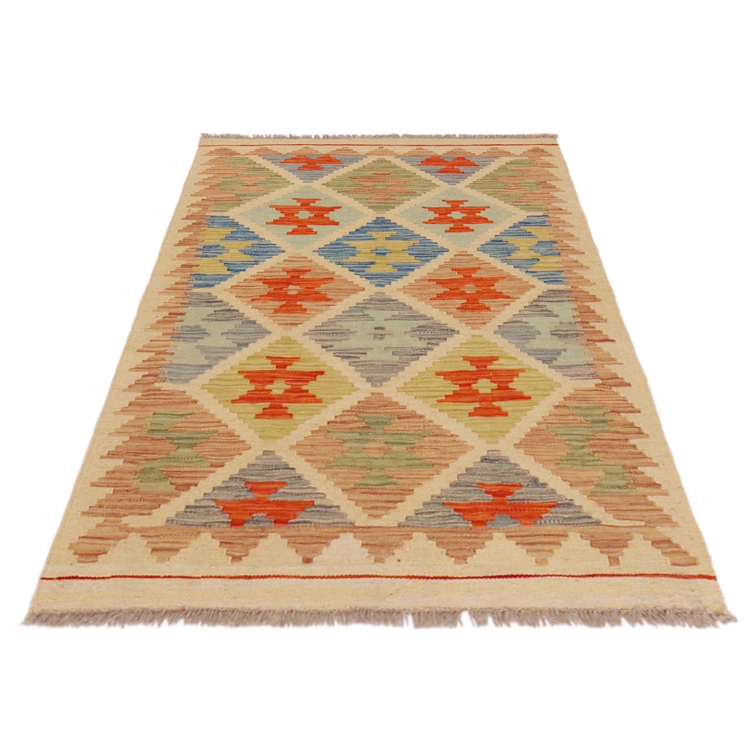 Handmade Vegetable Kilim 2' 7" x 3' 8" (ft) - No. P36253