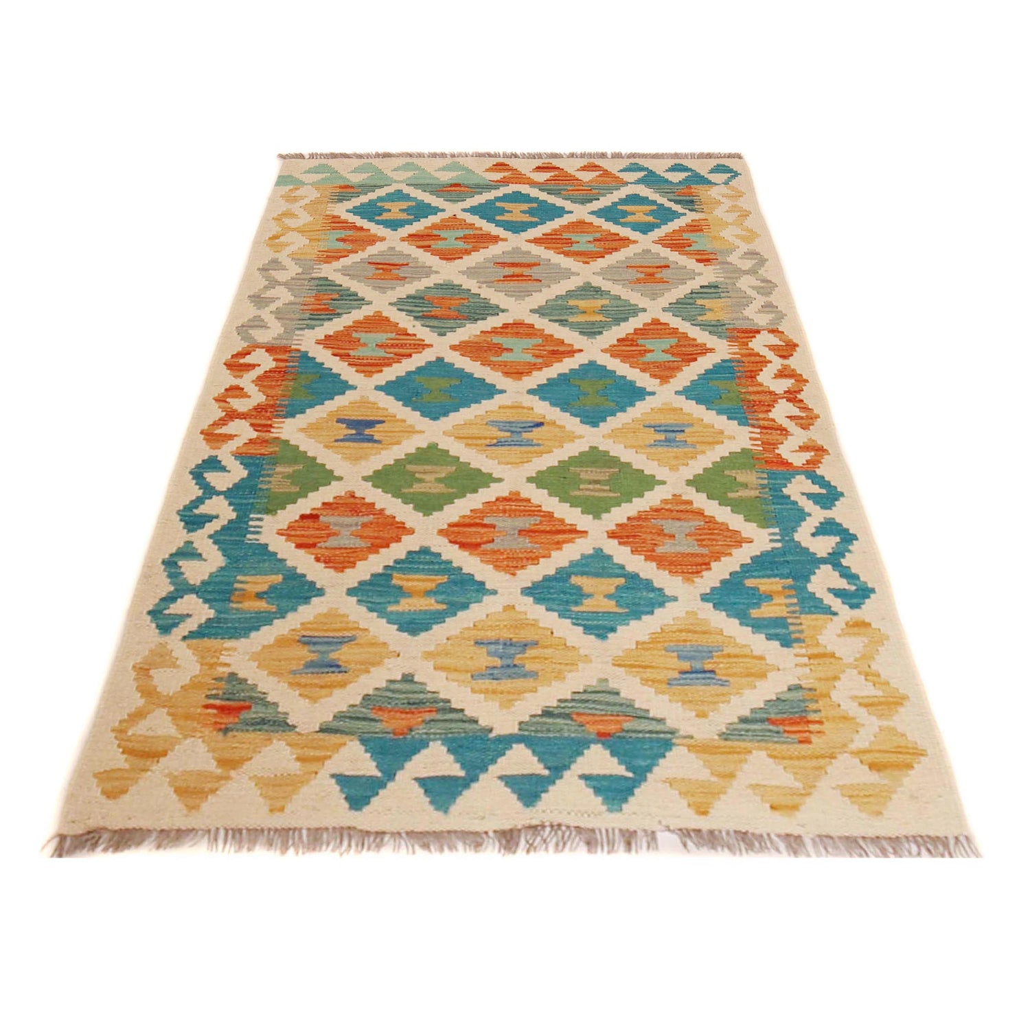 Handmade Vegetable Kelim 2' 6" x 3' 11" (ft) - No. P36254