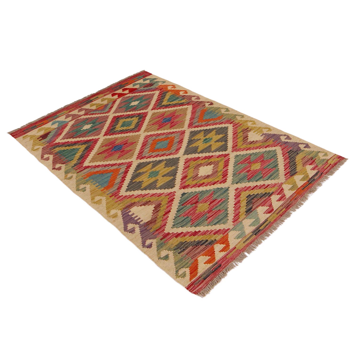 Handmade Vegetable Kilim 2' 9" x 4' 5" (ft) - No. P36255