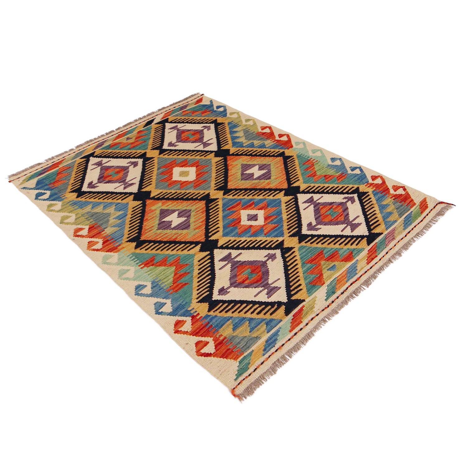 Handmade Vegetable Kelim 2' 10" x 4' 3" (ft) - No. P36256