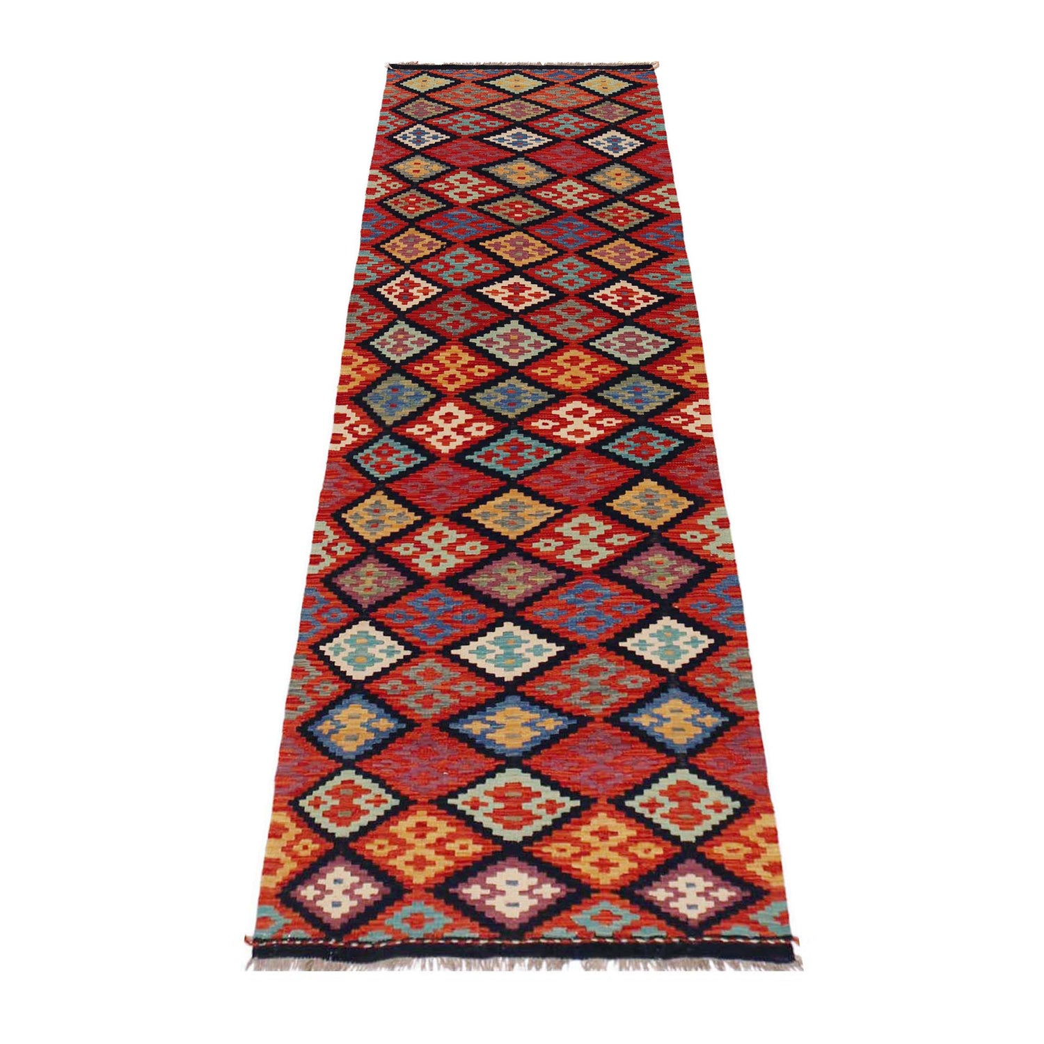 Vegetable Kelim Runner 2' 9" x 10' 1" (ft) - No. P36259