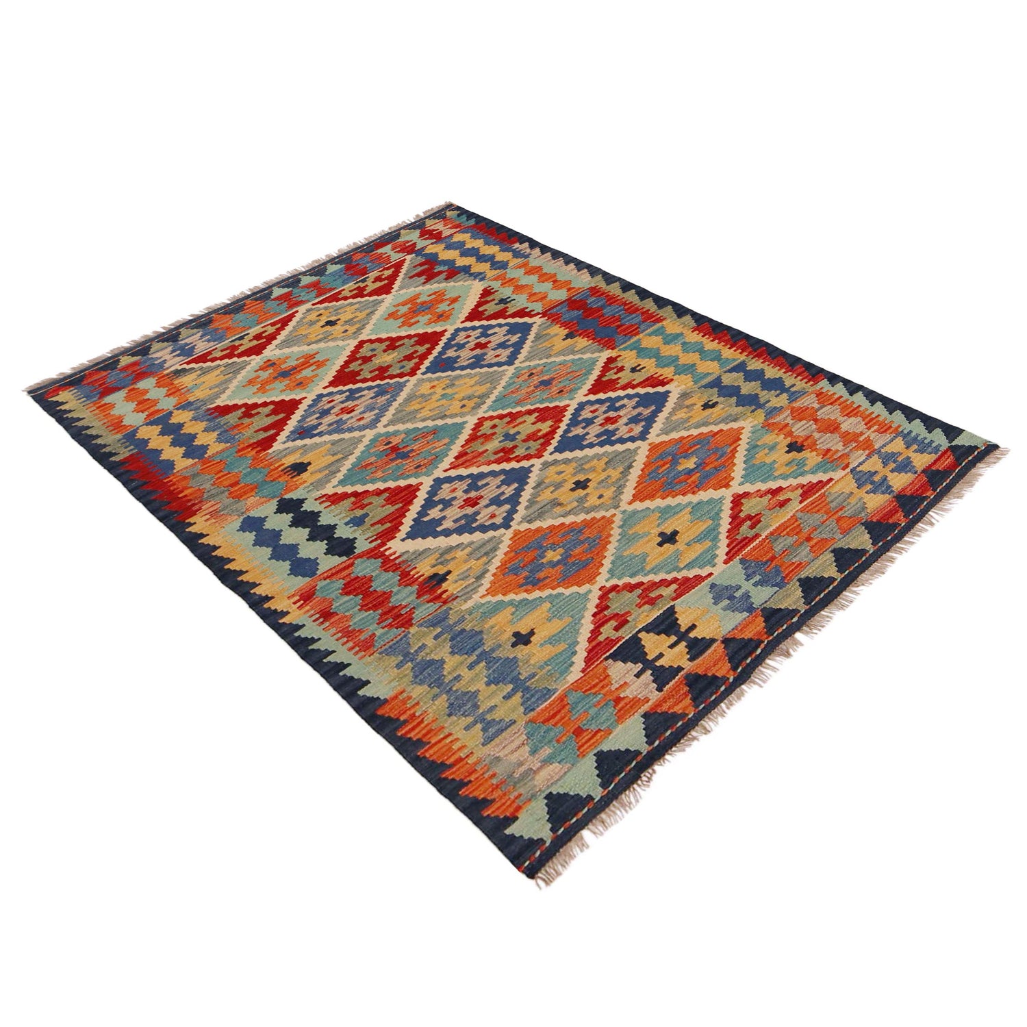 Handmade Vegetable Kilim 3' 5" x 4' 11" (ft) - No. P36262