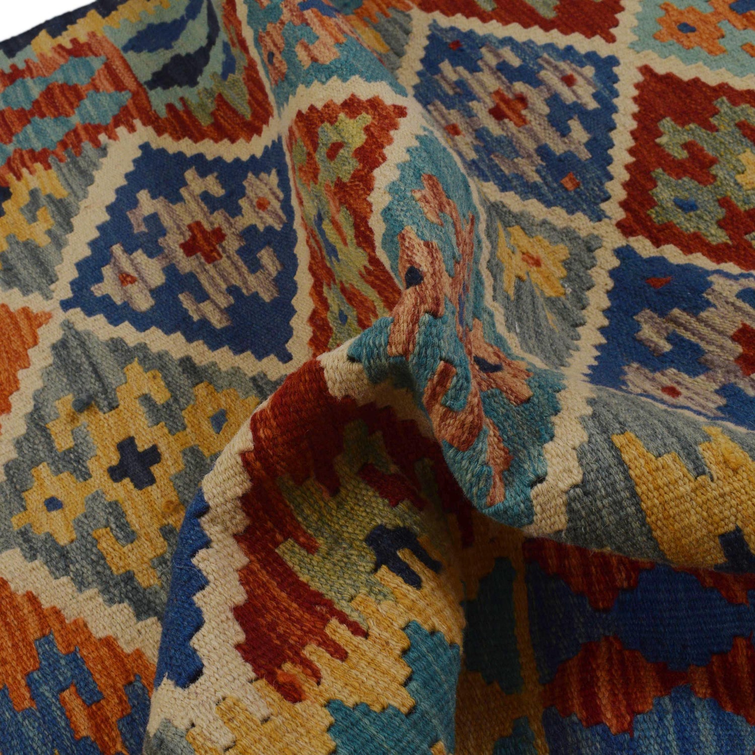 Handmade Vegetable Kilim 3' 5" x 4' 11" (ft) - No. P36262