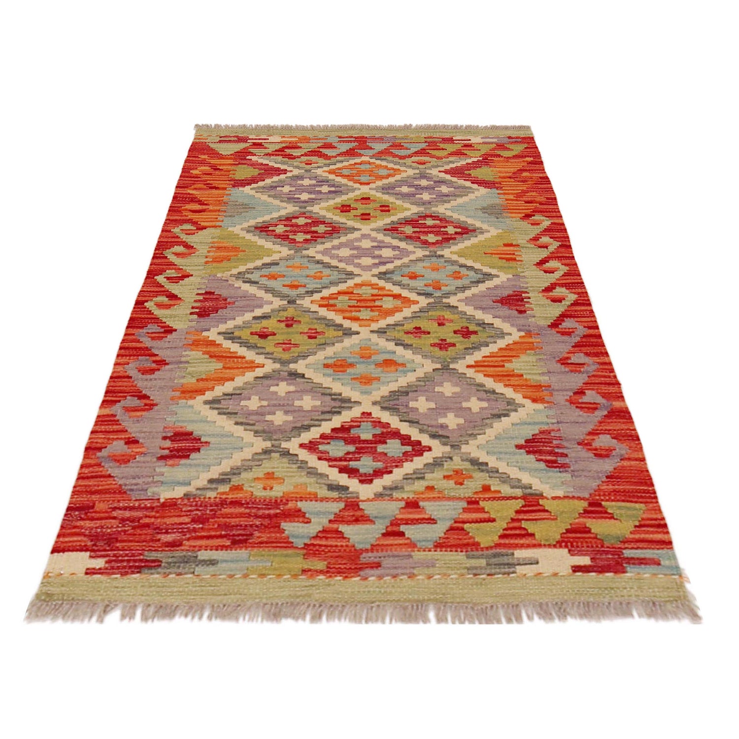 Handmade Vegetable Kilim 2' 6" x 3' 11" (ft) - No. P36263