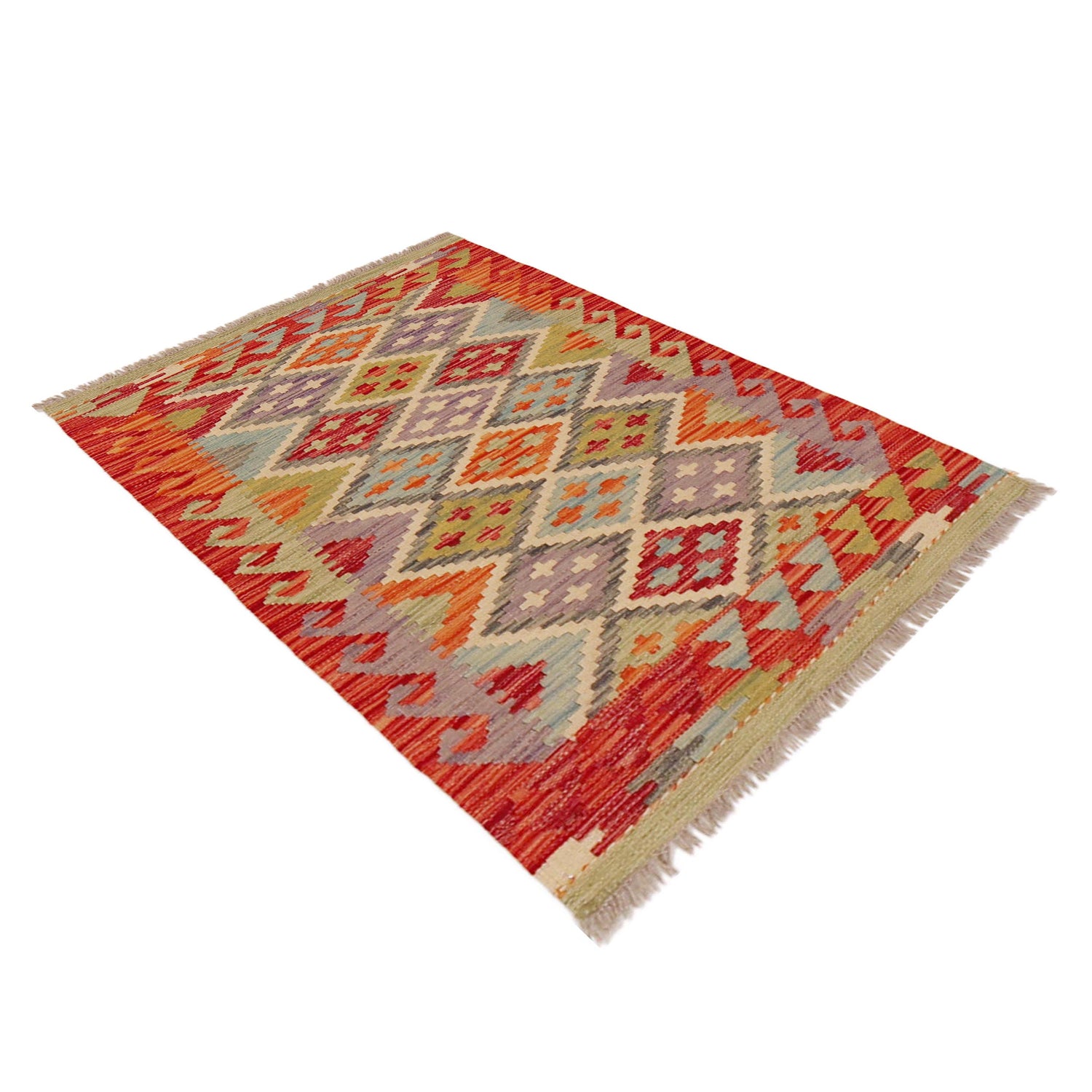Handmade Vegetable Kilim 2' 6" x 3' 11" (ft) - No. P36263