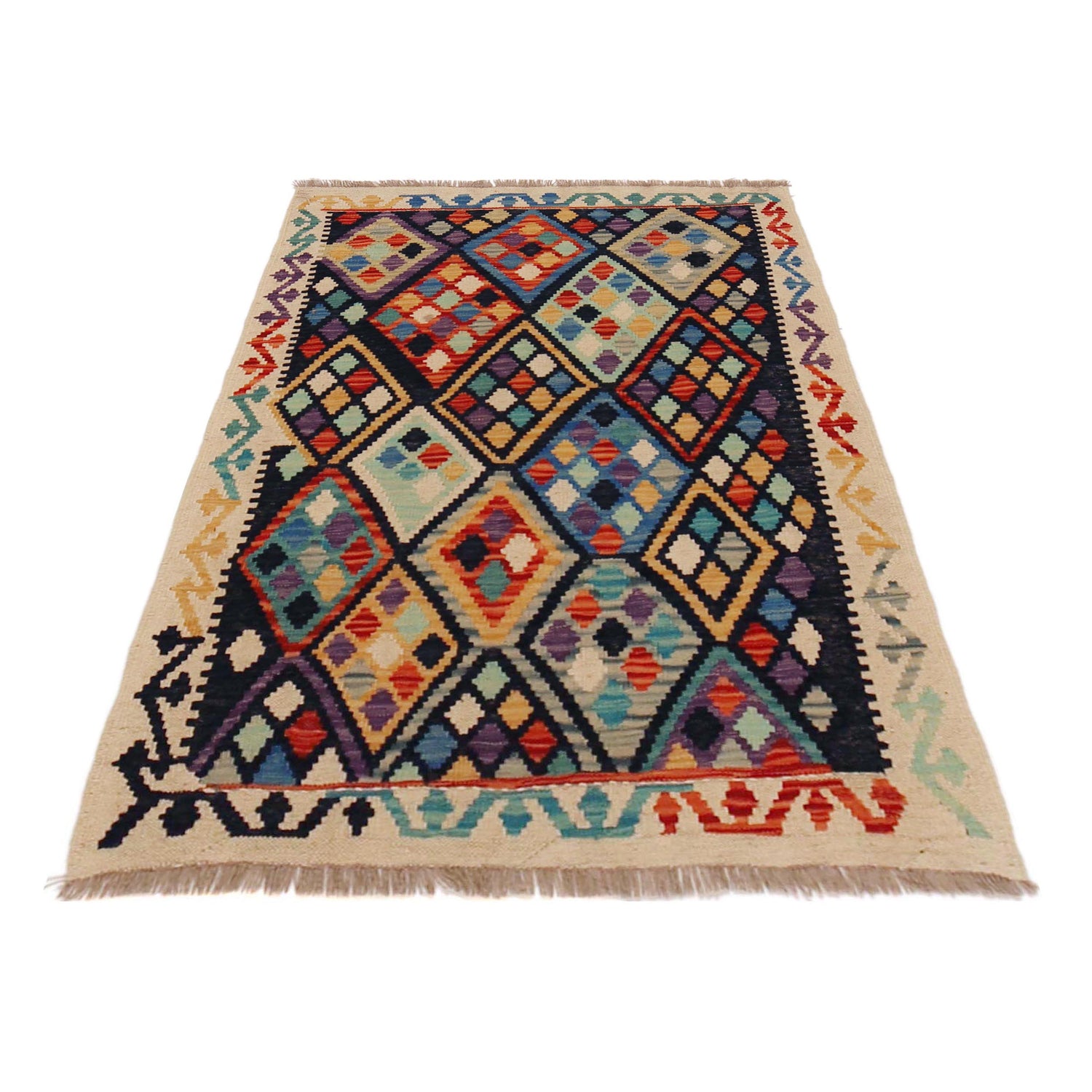 Handmade Vegetable Kelim 2' 9" x 4' 0" (ft) - No. P36264