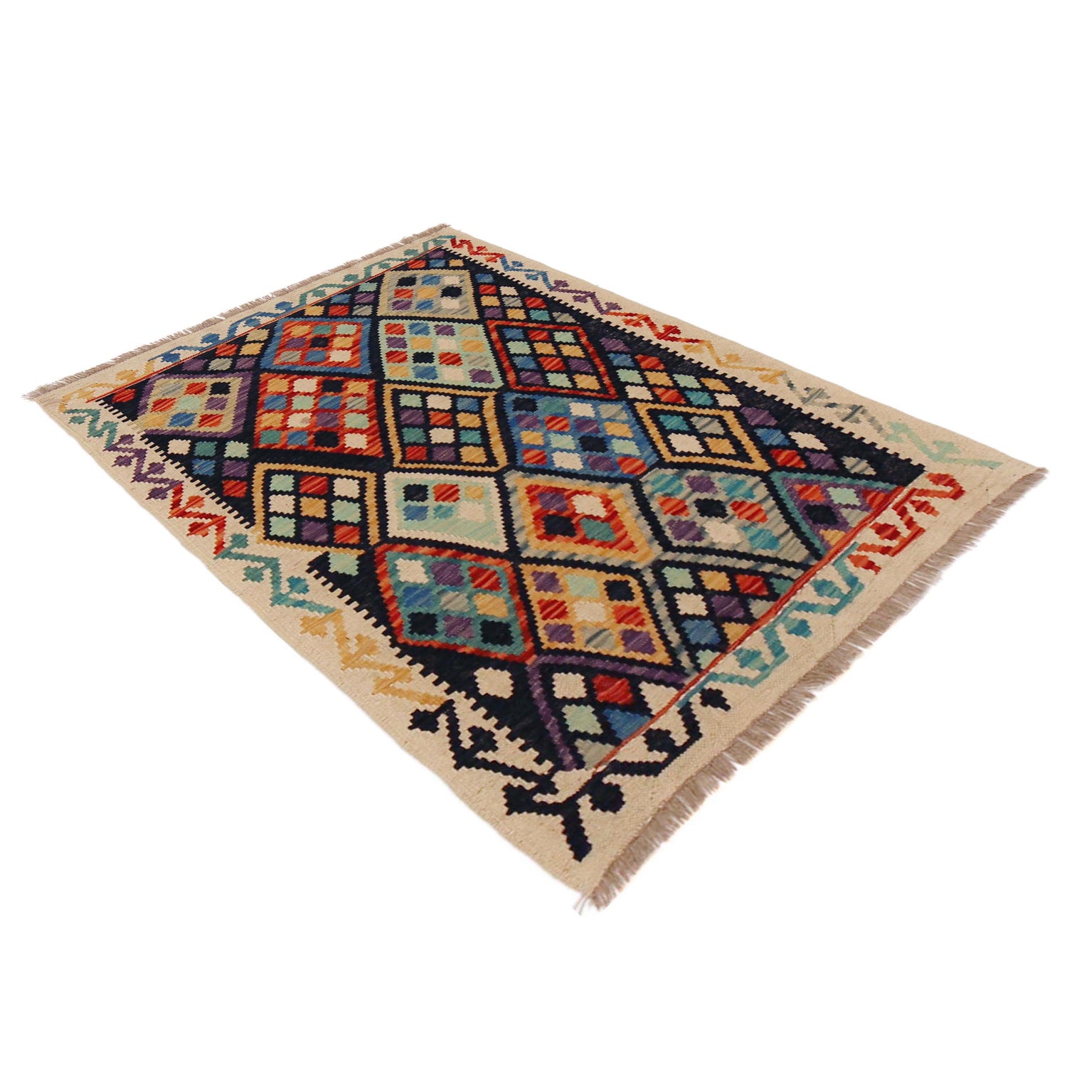 Handmade Vegetable Kelim 2' 9" x 4' 0" (ft) - No. P36264