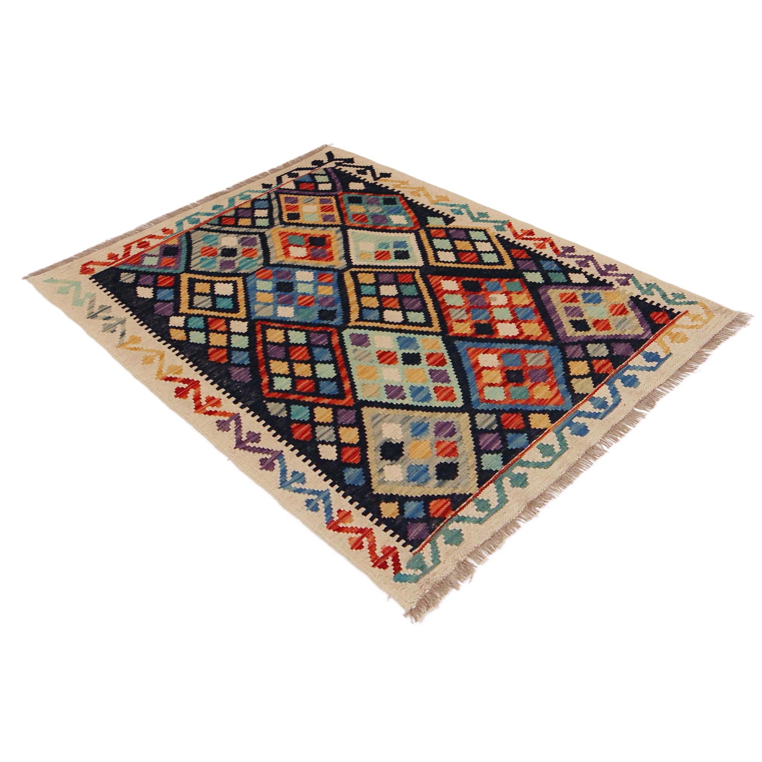 Handmade Vegetable Kelim 2' 9" x 4' 0" (ft) - No. P36264