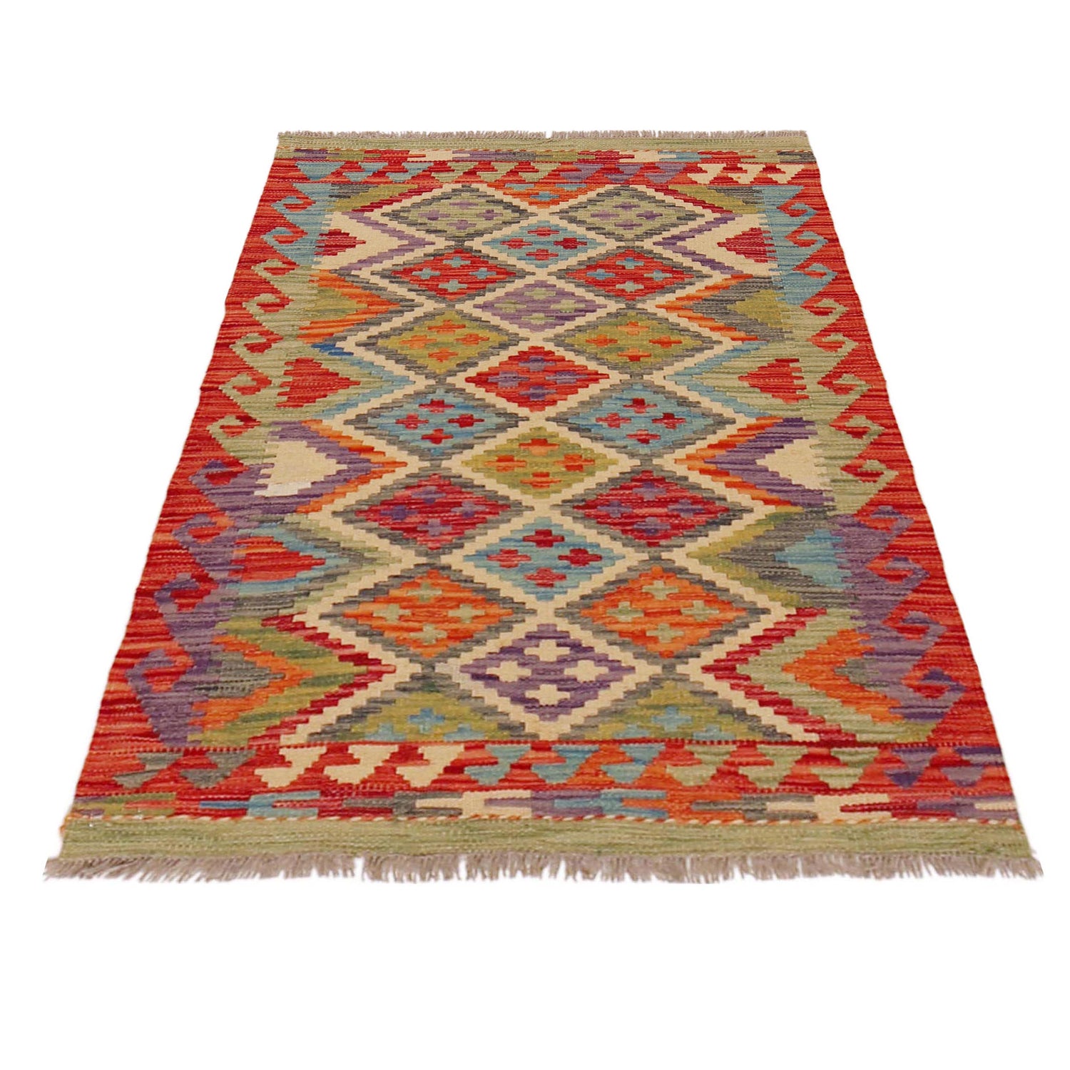 Handmade Vegetable Kilim 2' 7" x 3' 11" (ft) - No. P36265