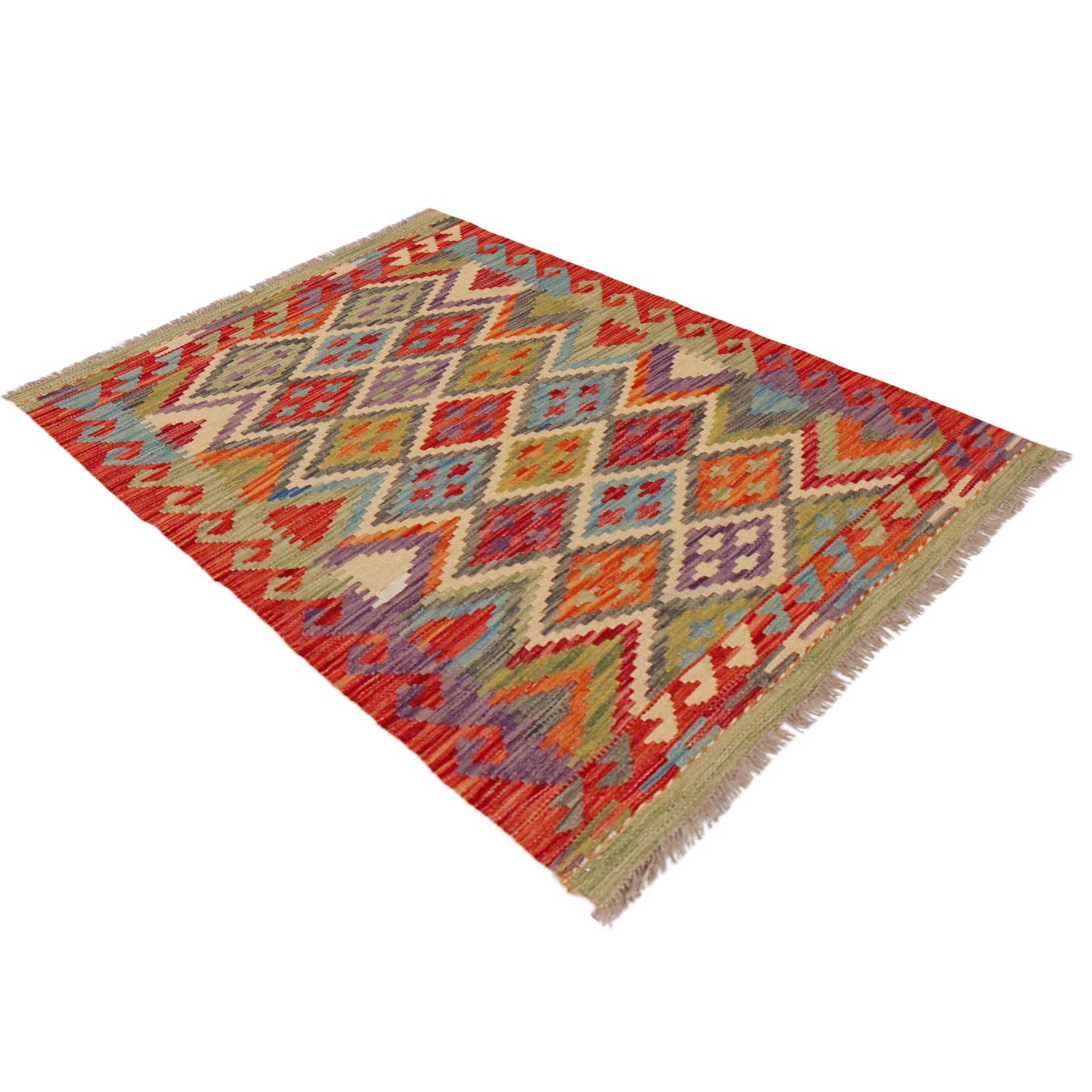 Handmade Vegetable Kilim 2' 7" x 3' 11" (ft) - No. P36265