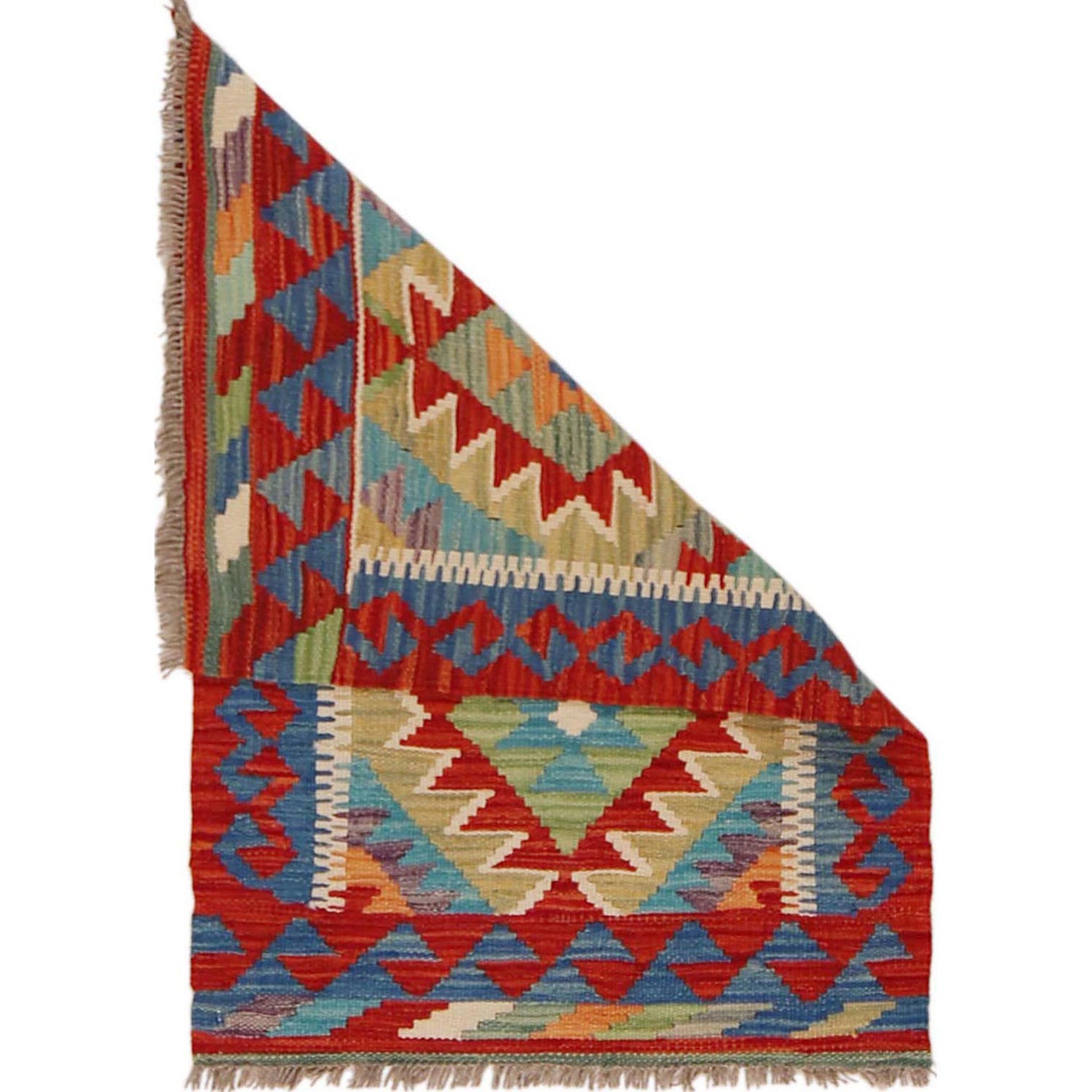 Handmade Vegetable Kelim 1' 11" x 2' 11" (ft) - No. P36277