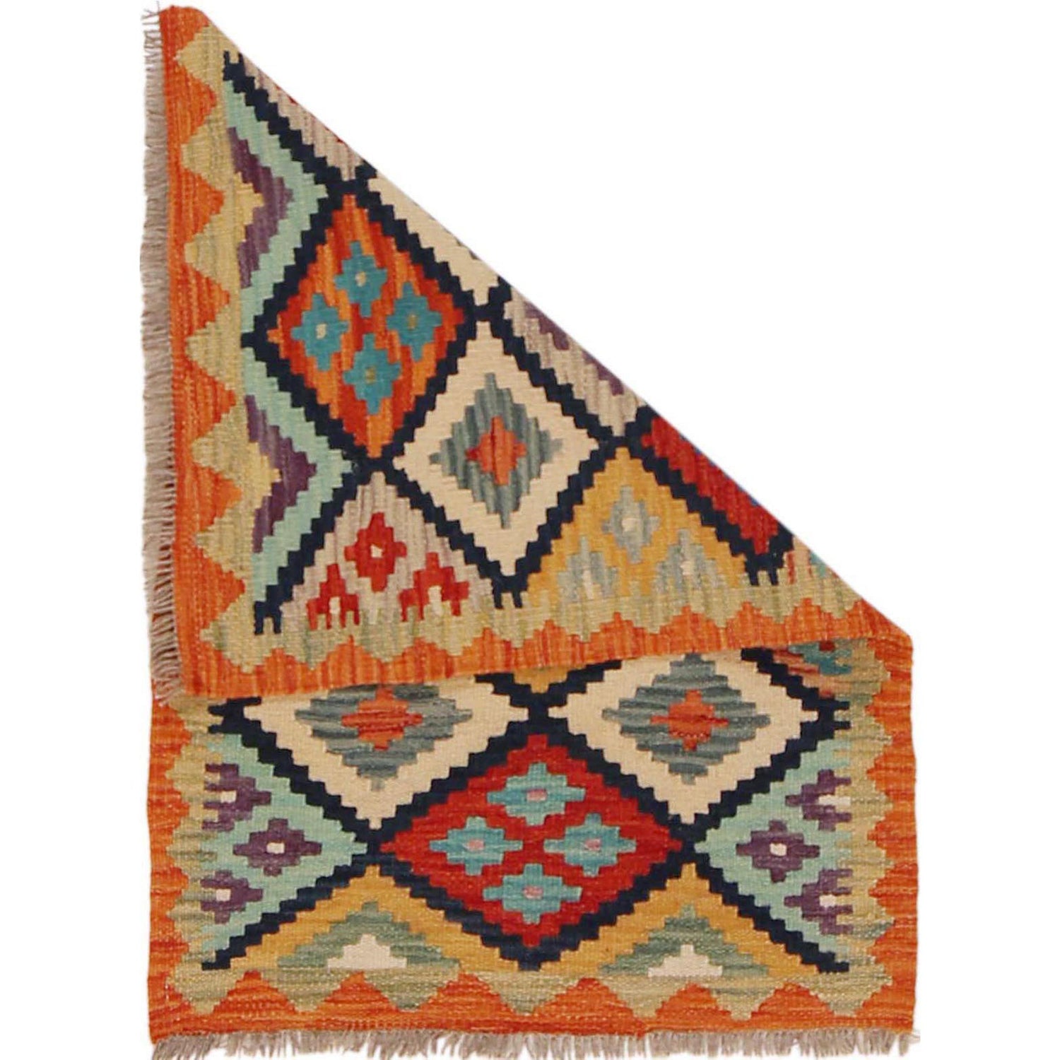 Handmade Vegetable Kilim 2' 0" x 2' 11" (ft) - No. P36288