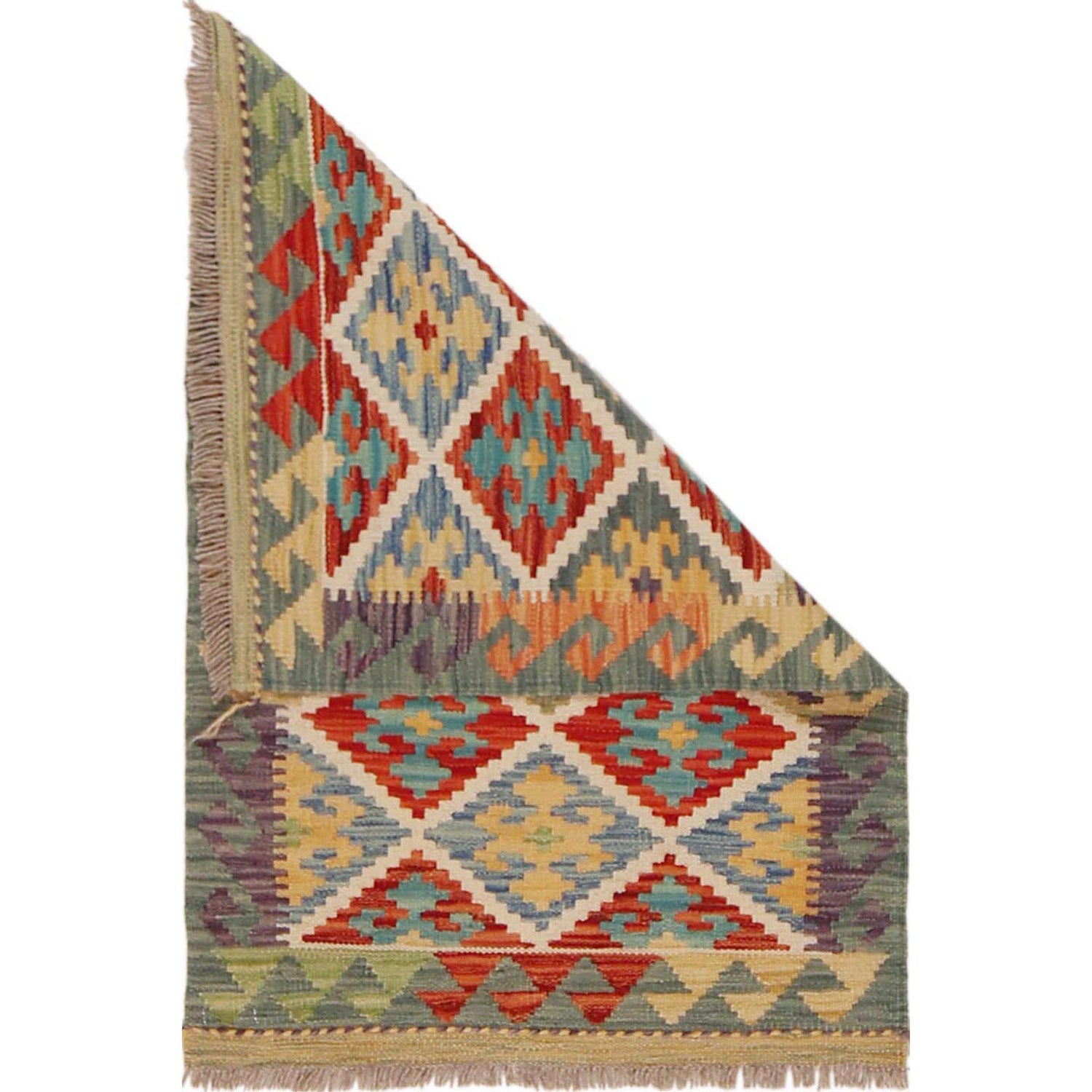 Handmade Vegetable Kilim 2' 1" x 3' 1" (ft) - No. P36292