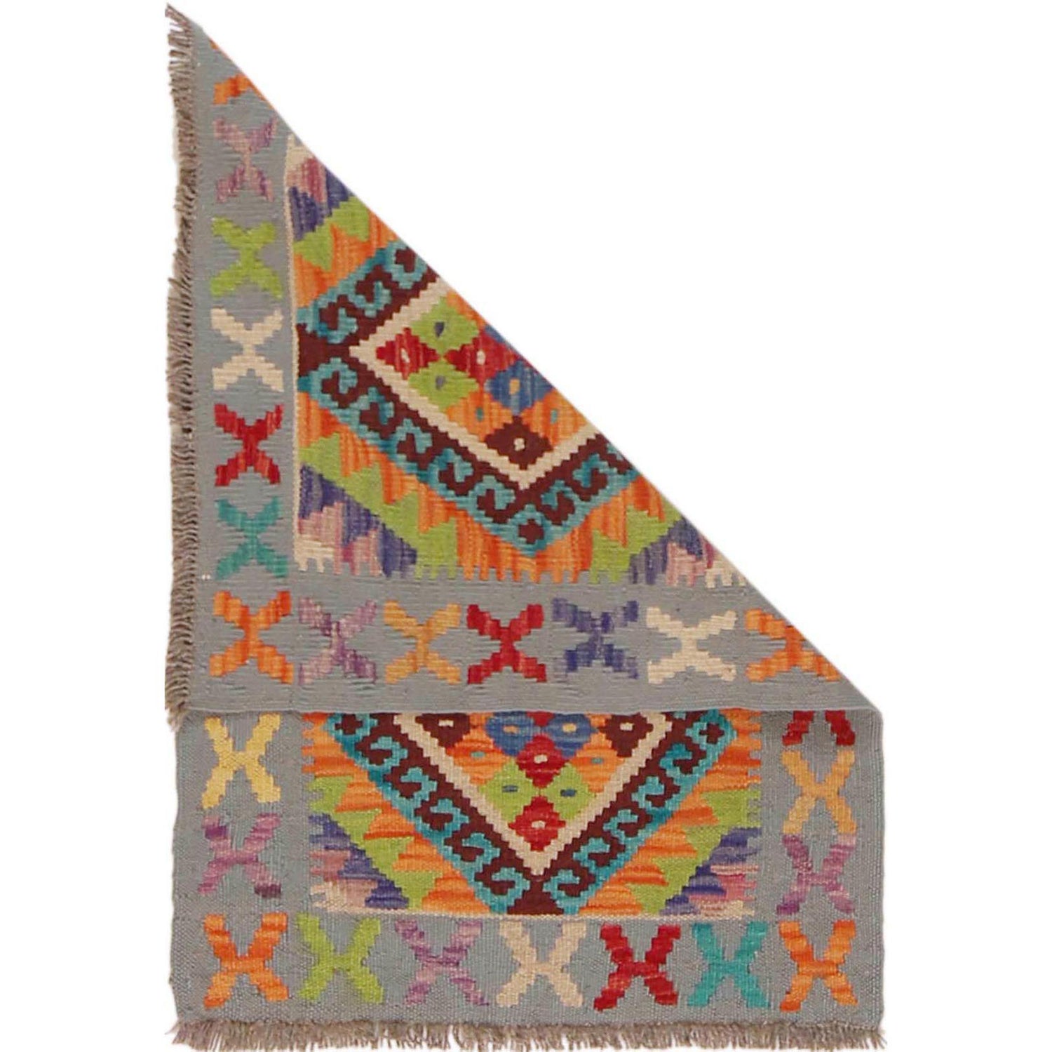 Handmade Vegetable Kilim 2' 0" x 2' 11" (ft) - No. P36294