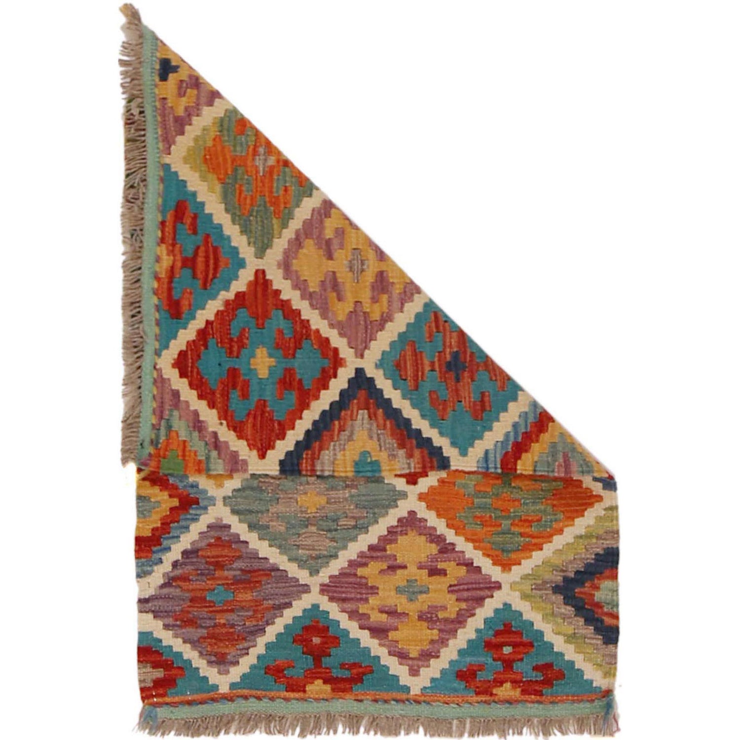 Handmade Vegetable Kilim 2' 0" x 2' 11" (ft) - No. P36304