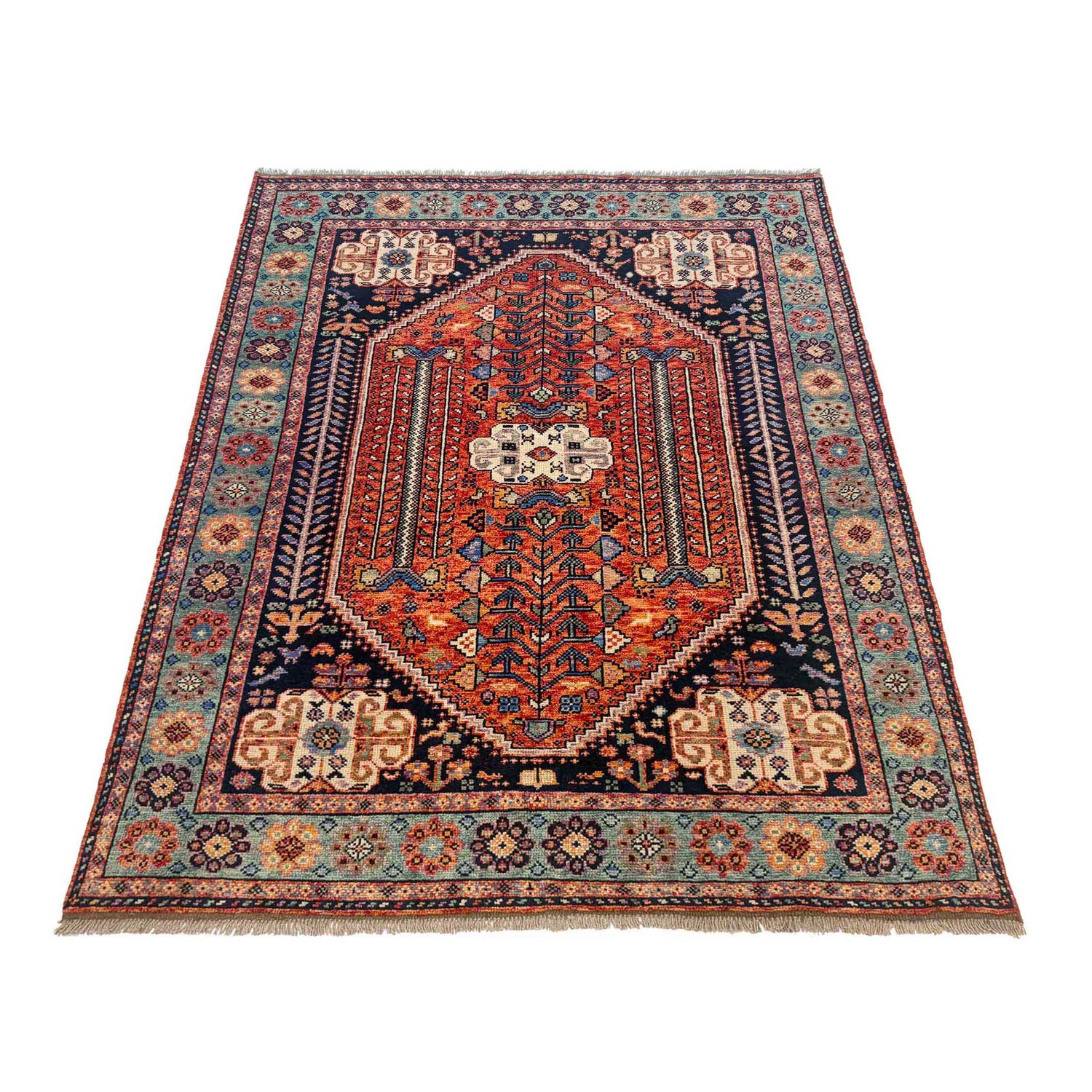 Hand Knotted Sherazi Rug 5' 7" x 7' 7" (ft) - No. P36362