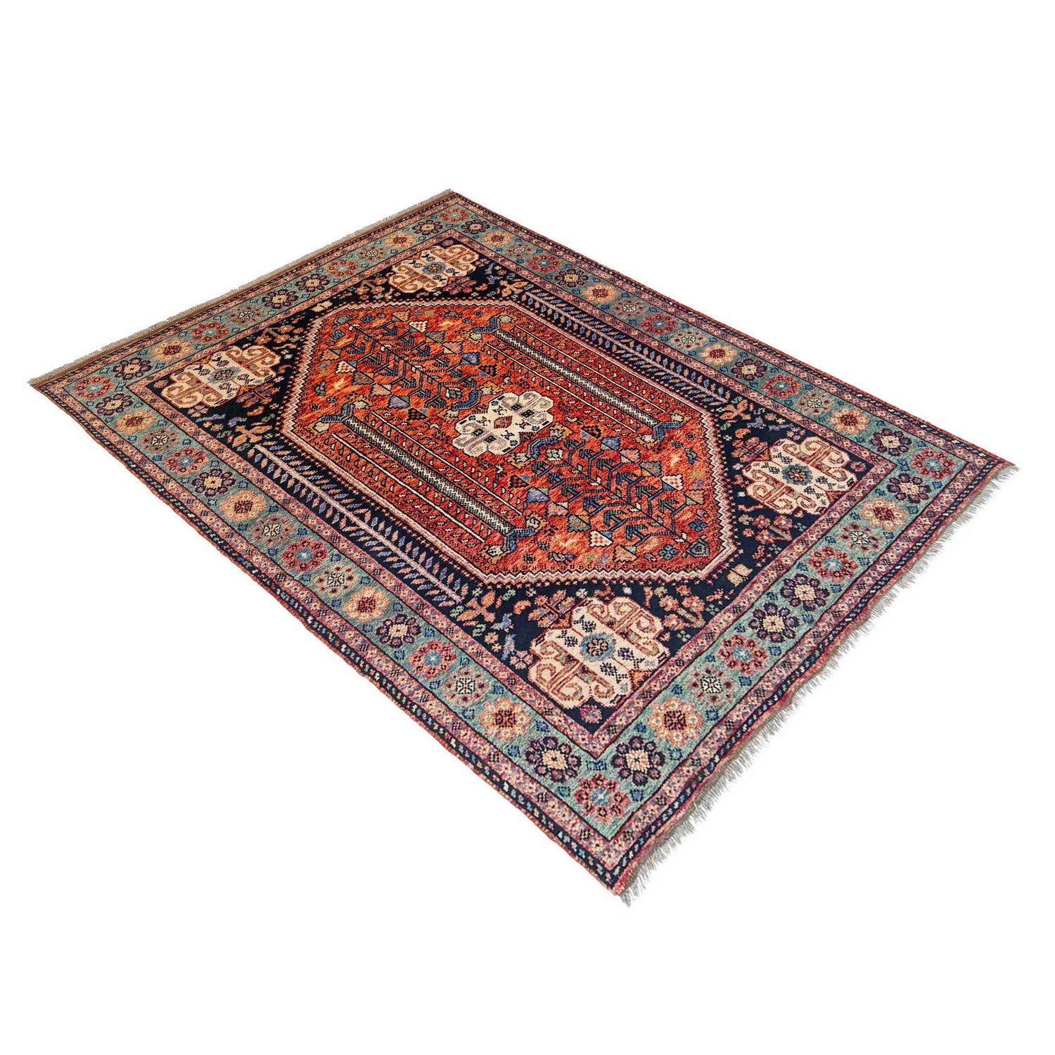 Hand Knotted Sherazi Rug 5' 7" x 7' 7" (ft) - No. P36362