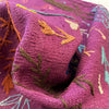 Purple Color Embroidery Flatweave Kilim 2' 7" x 7' 9" (ft)- No. P36544