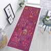 Purple Color Embroidery Flatweave Kilim 2' 7" x 7' 9" (ft)- No. P36544