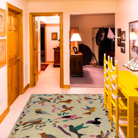 Ivory Color Embroidery Flatweave Kilim 2' 6" x 4' 6" (ft)- No. P36545