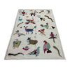 Shape Embroidery Dhurrie 3' 11" x 6' 3" (ft) - No. P36723