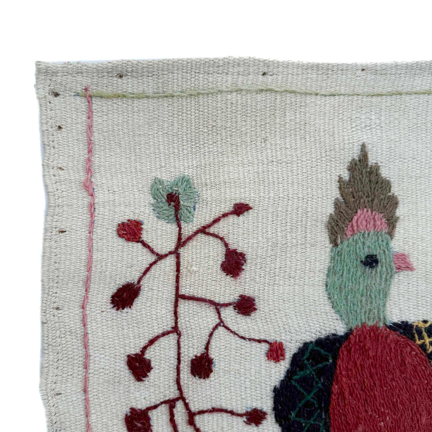 Shape Embroidery Dhurrie 3' 11" x 6' 3" (ft) - No. P36723