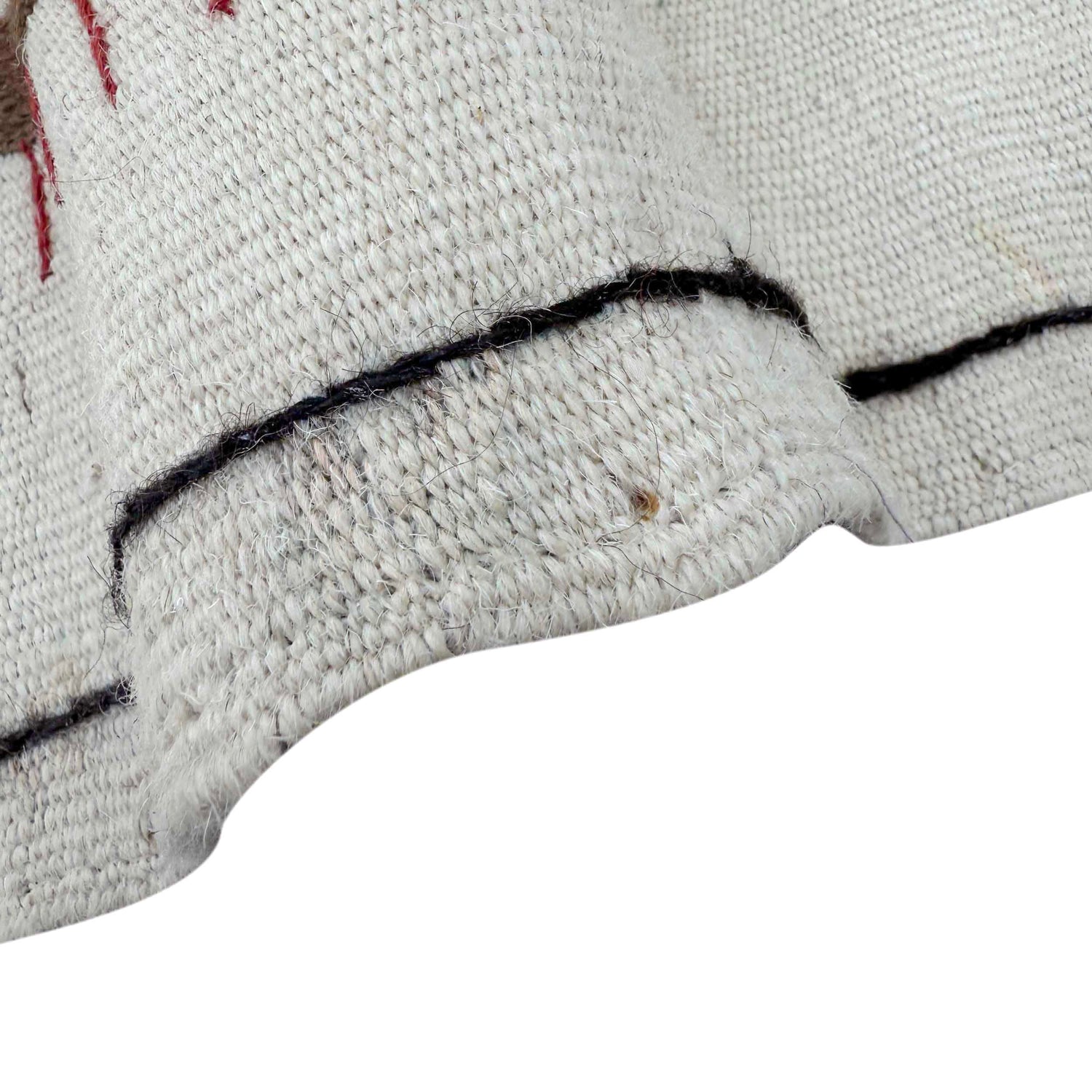 Shape Embroidery Dhurrie 3' 11" x 6' 3" (ft) - No. P36723