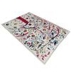 Ivory Color Embroidery Flatweave Kilim 3' 11" x 6' 3" (ft) - No. P36724