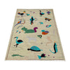 Ivory Color Embroidery Flatweave Kilim 3' 8" x 6' 3" (ft) - No. P36865
