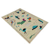 Ivory Color Embroidery Flatweave Kilim 3' 8" x 6' 3" (ft) - No. P36865