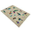 Ivory Color Embroidery Flatweave Kilim 3' 8" x 6' 3" (ft) - No. P36865