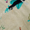 Ivory Color Embroidery Flatweave Kilim 3' 8" x 6' 3" (ft) - No. P36865